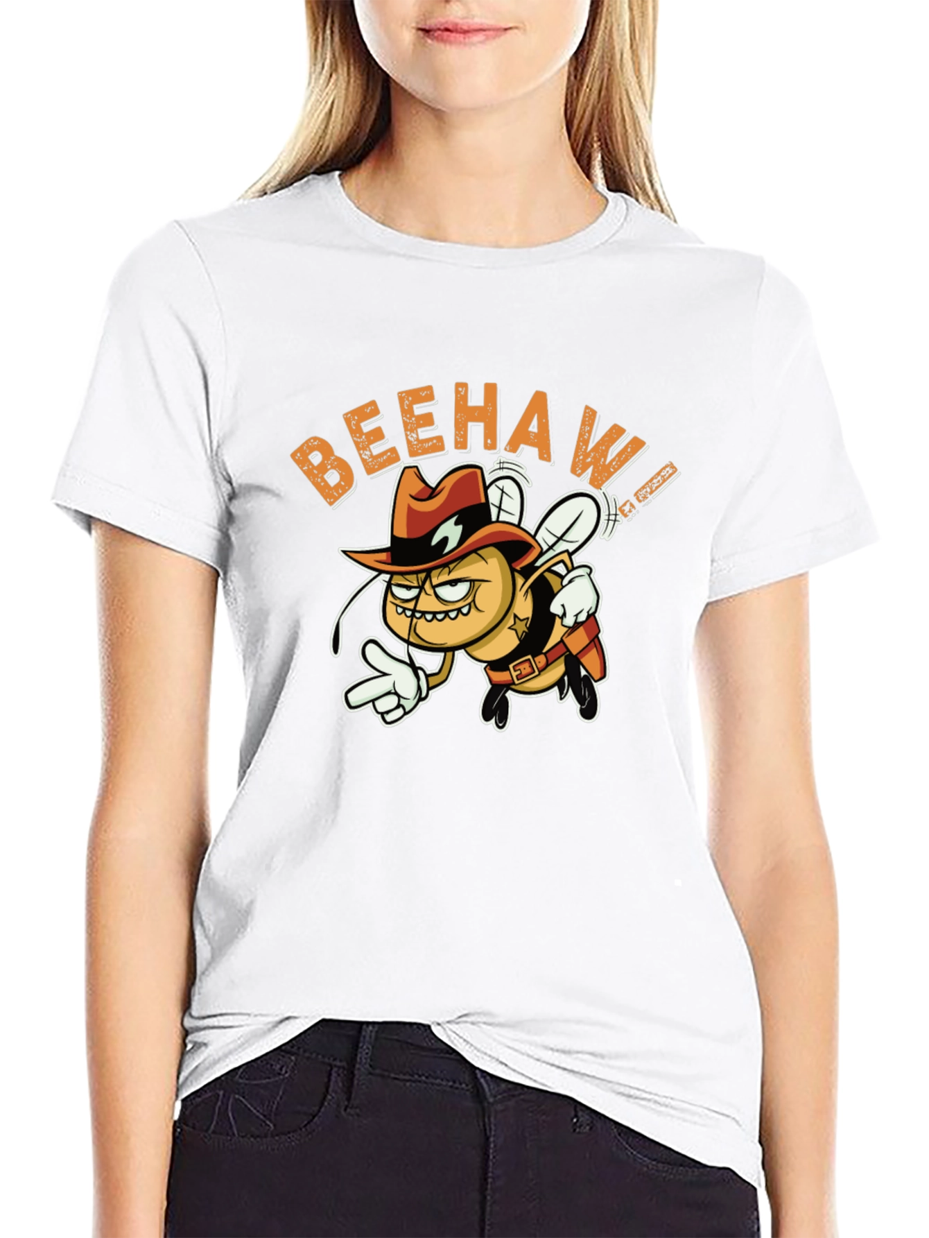 Beehaw Cowboy Graphic Black T-Shirt