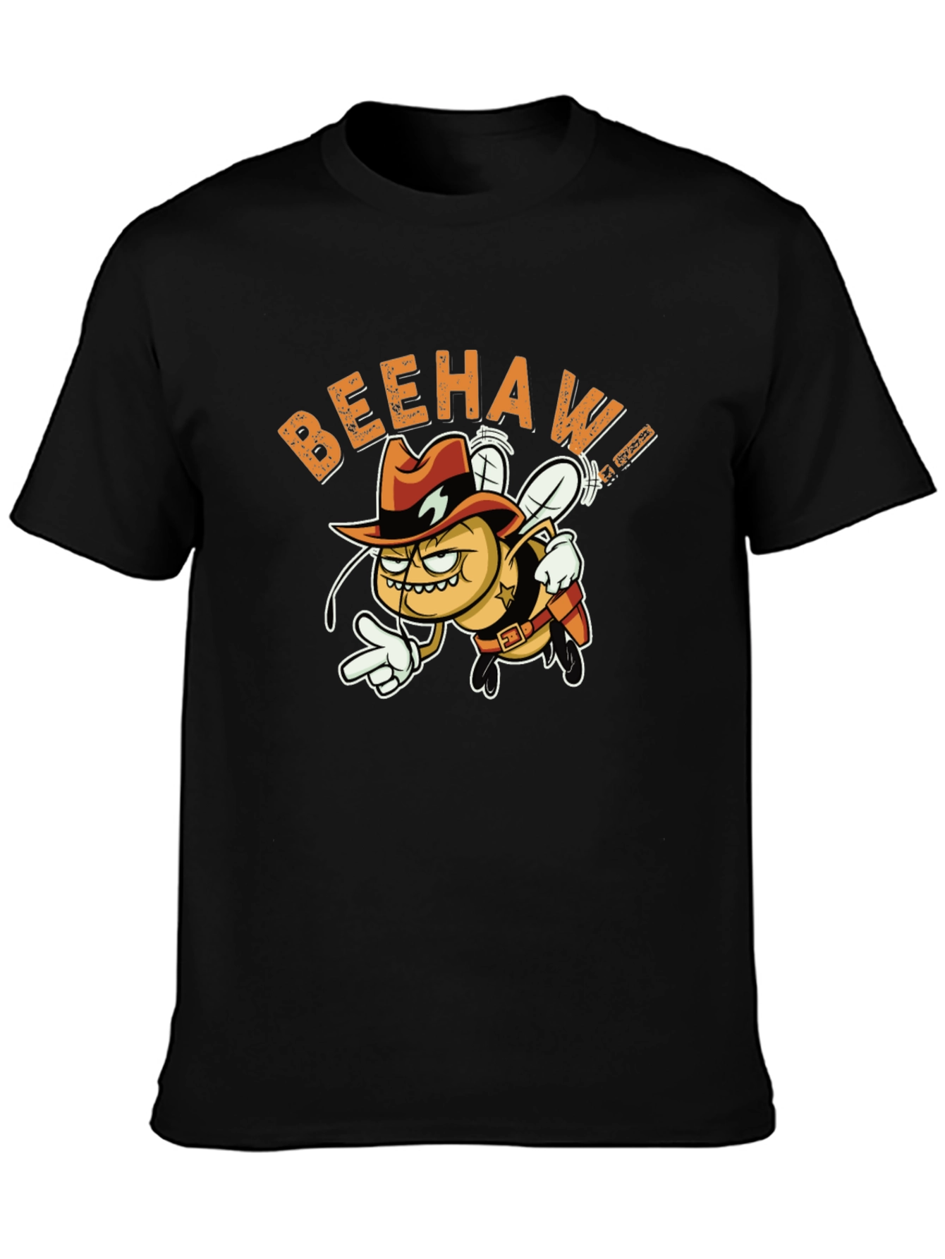 Beehaw Cowboy Graphic Black T-Shirt