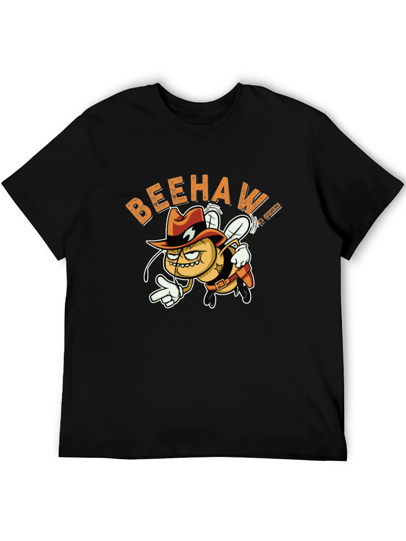 Beehaw Cowboy Graphic Black T-Shirt