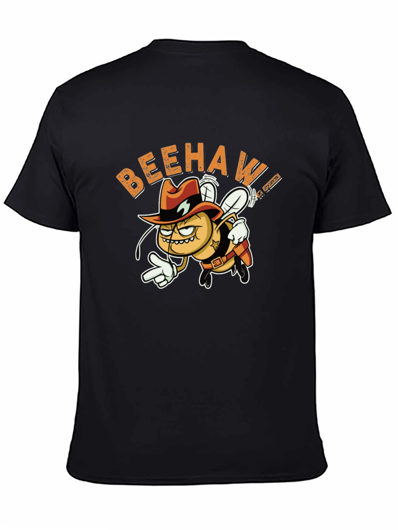 Beehaw Cowboy Graphic Black T-Shirt