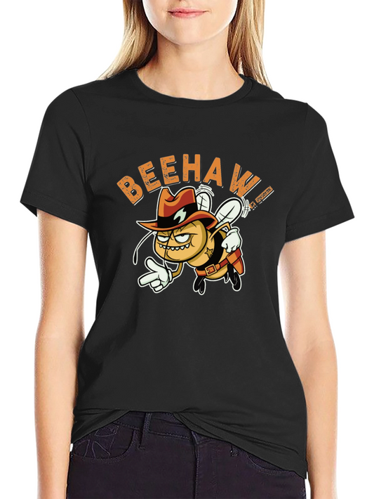 Beehaw Cowboy Graphic Black T-Shirt