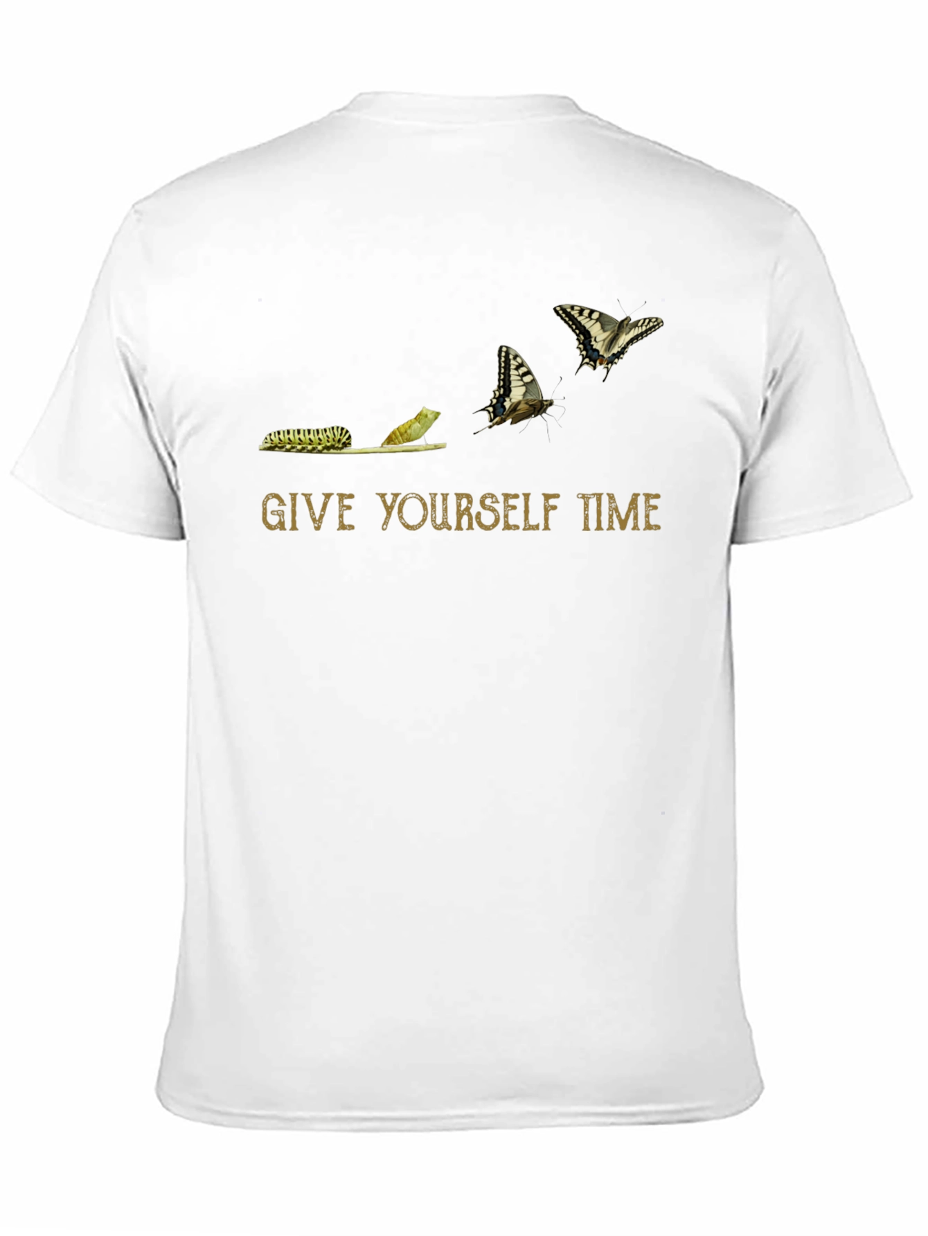 Give Yourself Time Butterfly Black T-Shirt