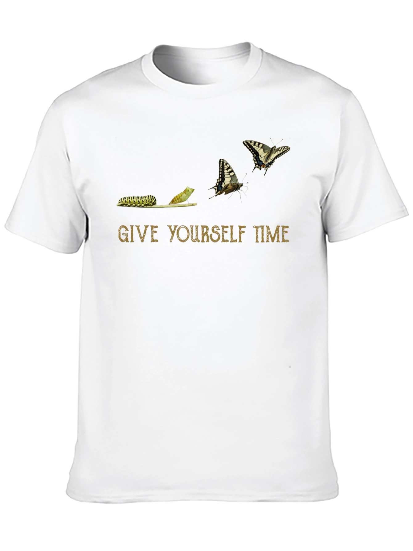 Give Yourself Time Butterfly Black T-Shirt