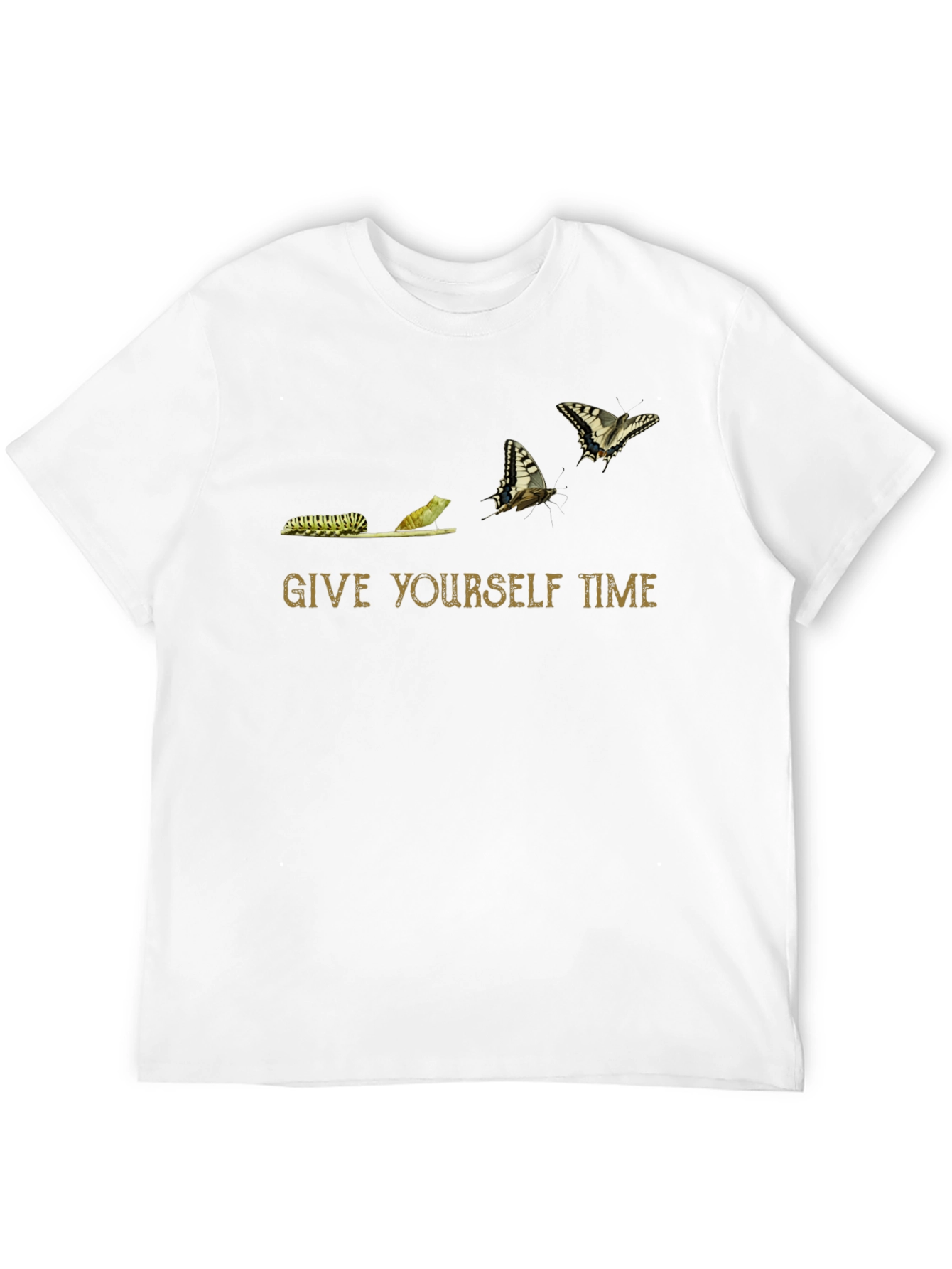Give Yourself Time Butterfly Black T-Shirt