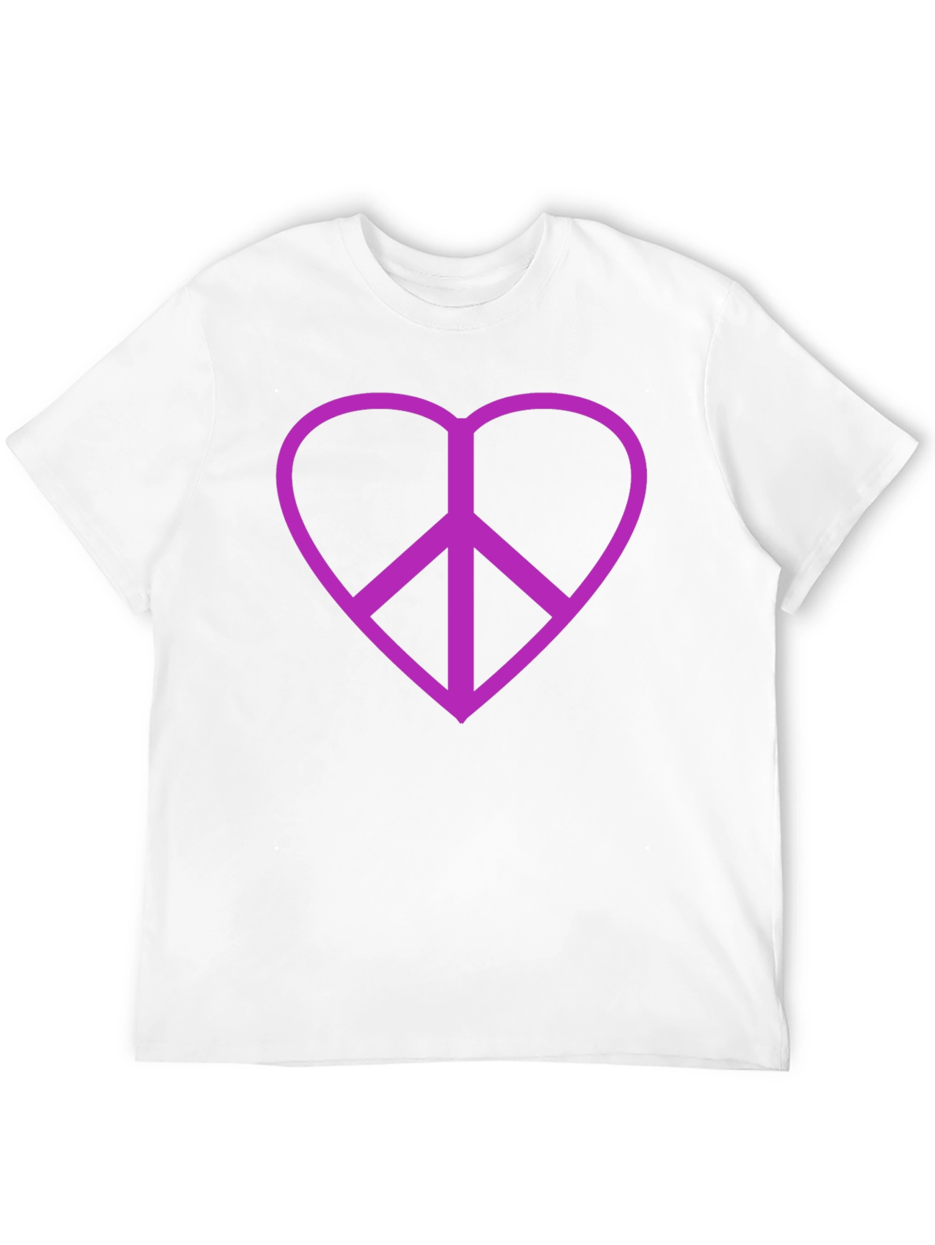 Peace Heart T-Shirt - Black Cotton Blend