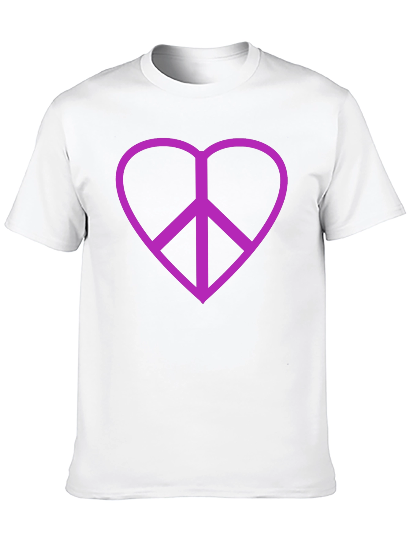 Peace Heart T-Shirt - Black Cotton Blend