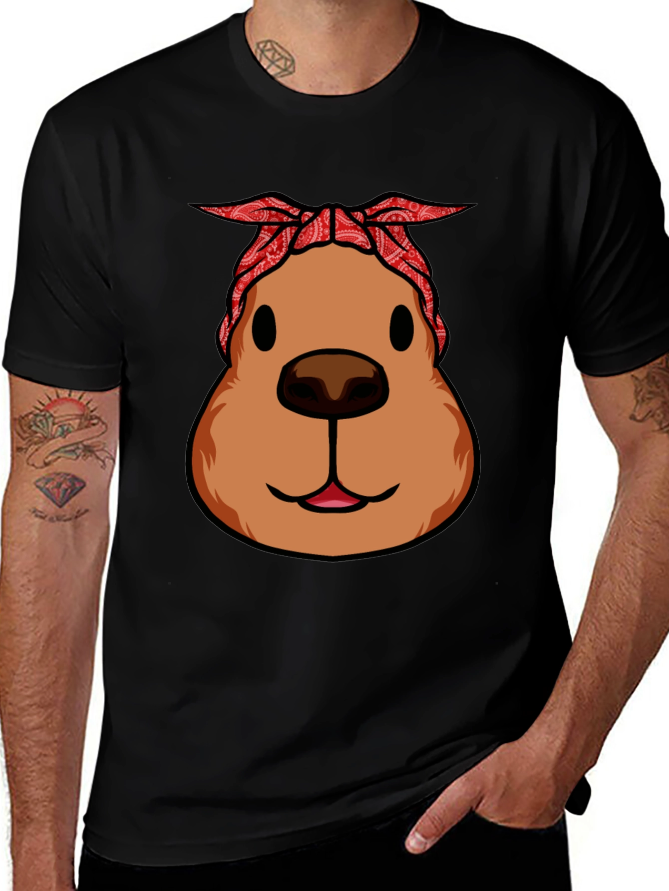 Capybara Bandana T-Shirt - Cool & Casual
