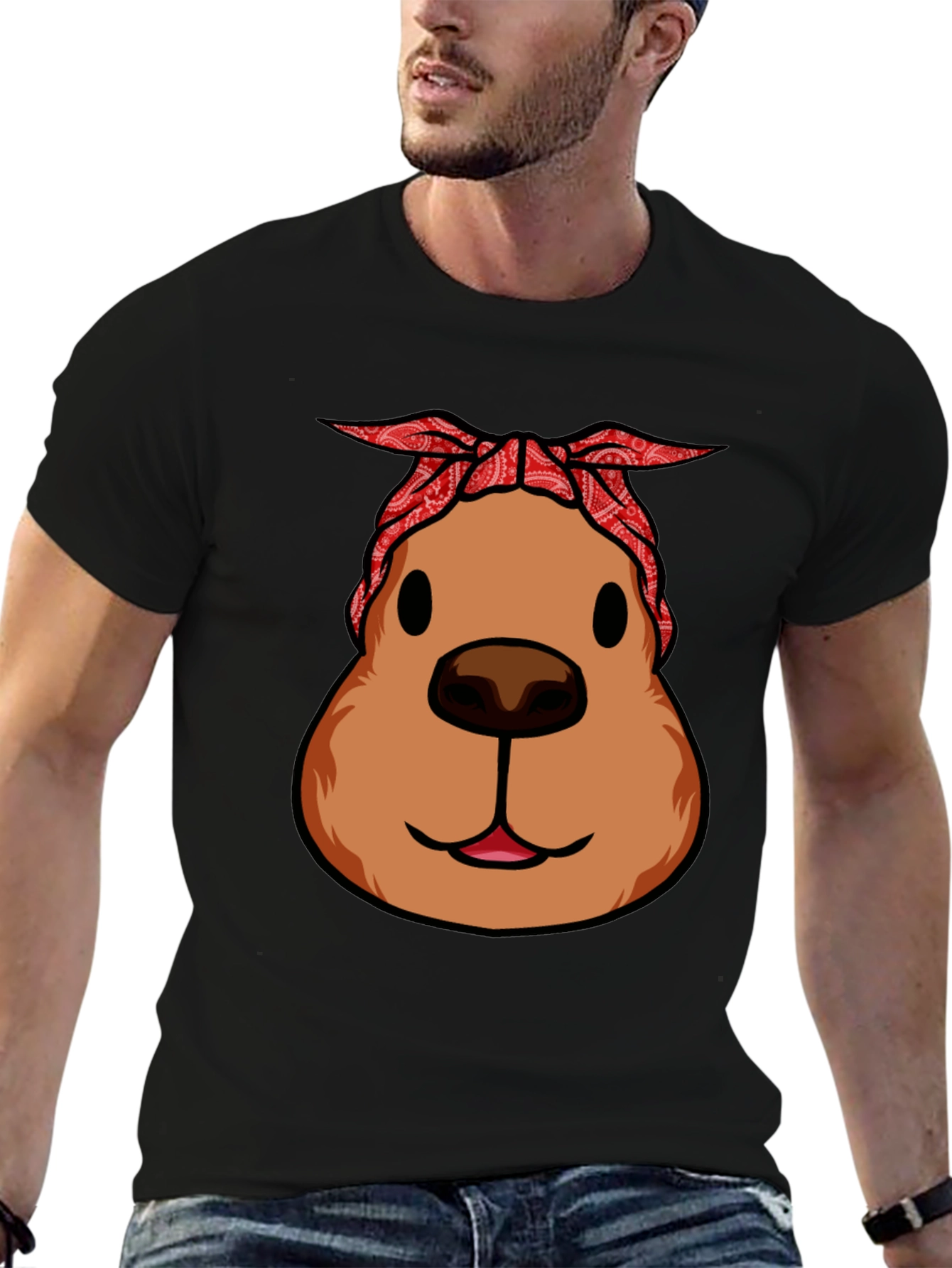 Capybara Bandana T-Shirt - Cool & Casual