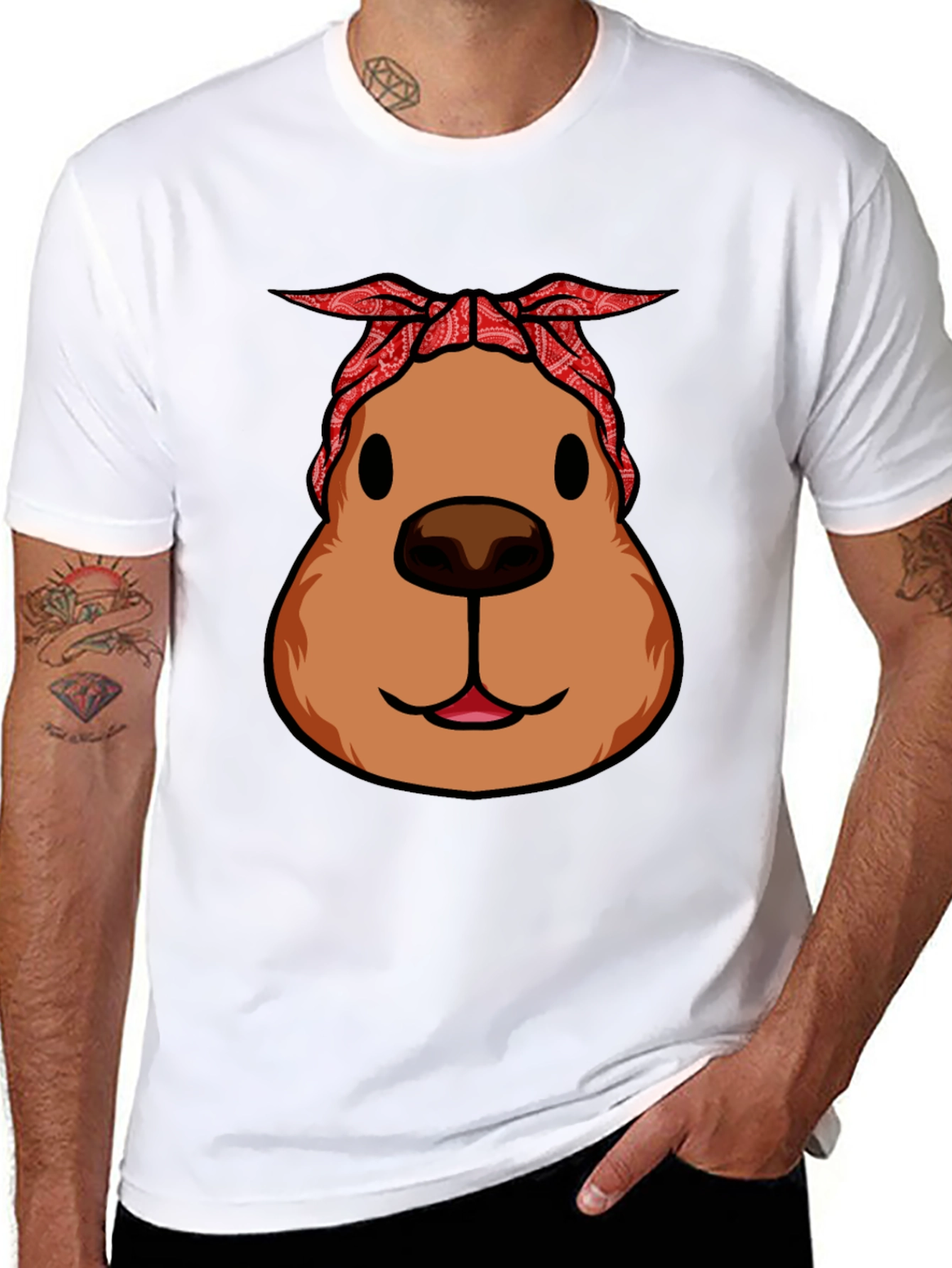 Capybara Bandana T-Shirt - Cool & Casual