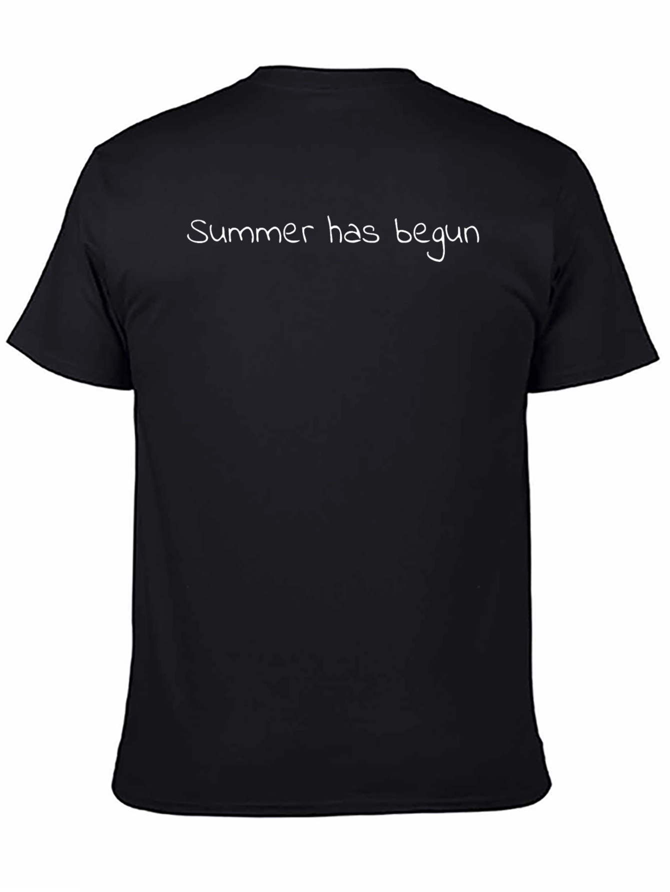 Summer Has Begun Graphic Tee - Casual Black T-Shirt