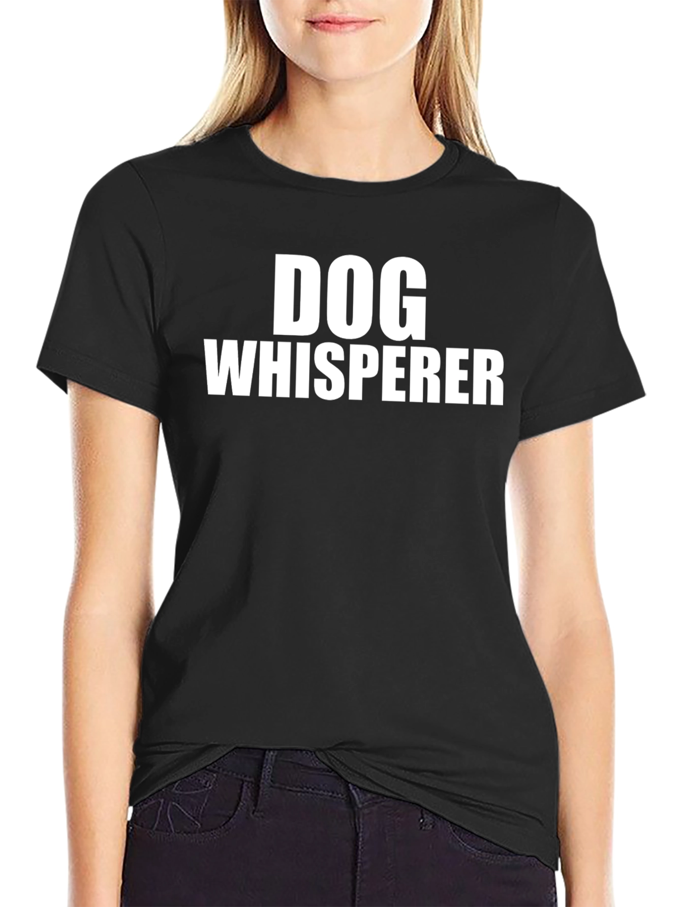 Dog Whisperer Black Graphic T-Shirt