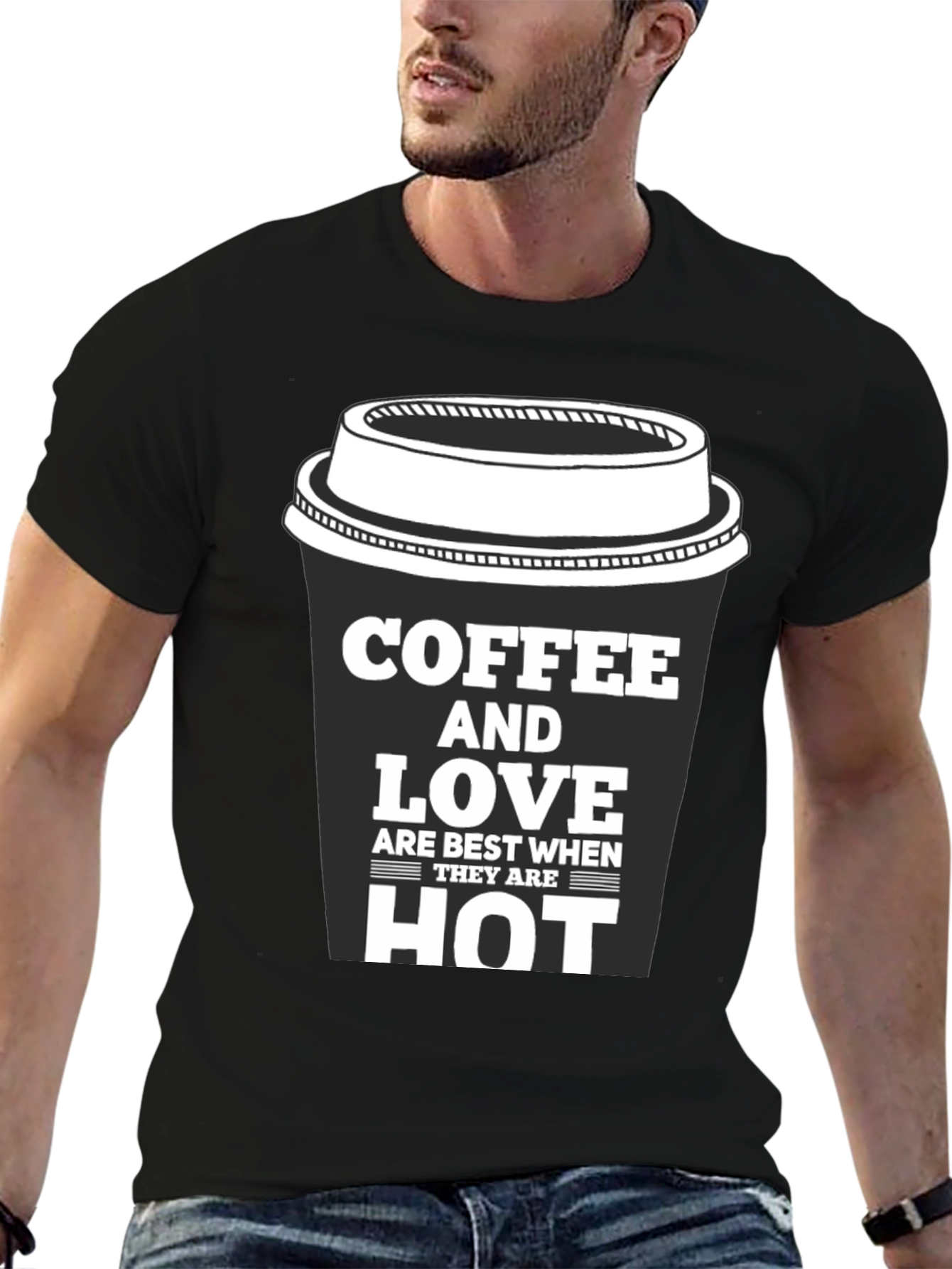 Coffee and Love Black Graphic Tee