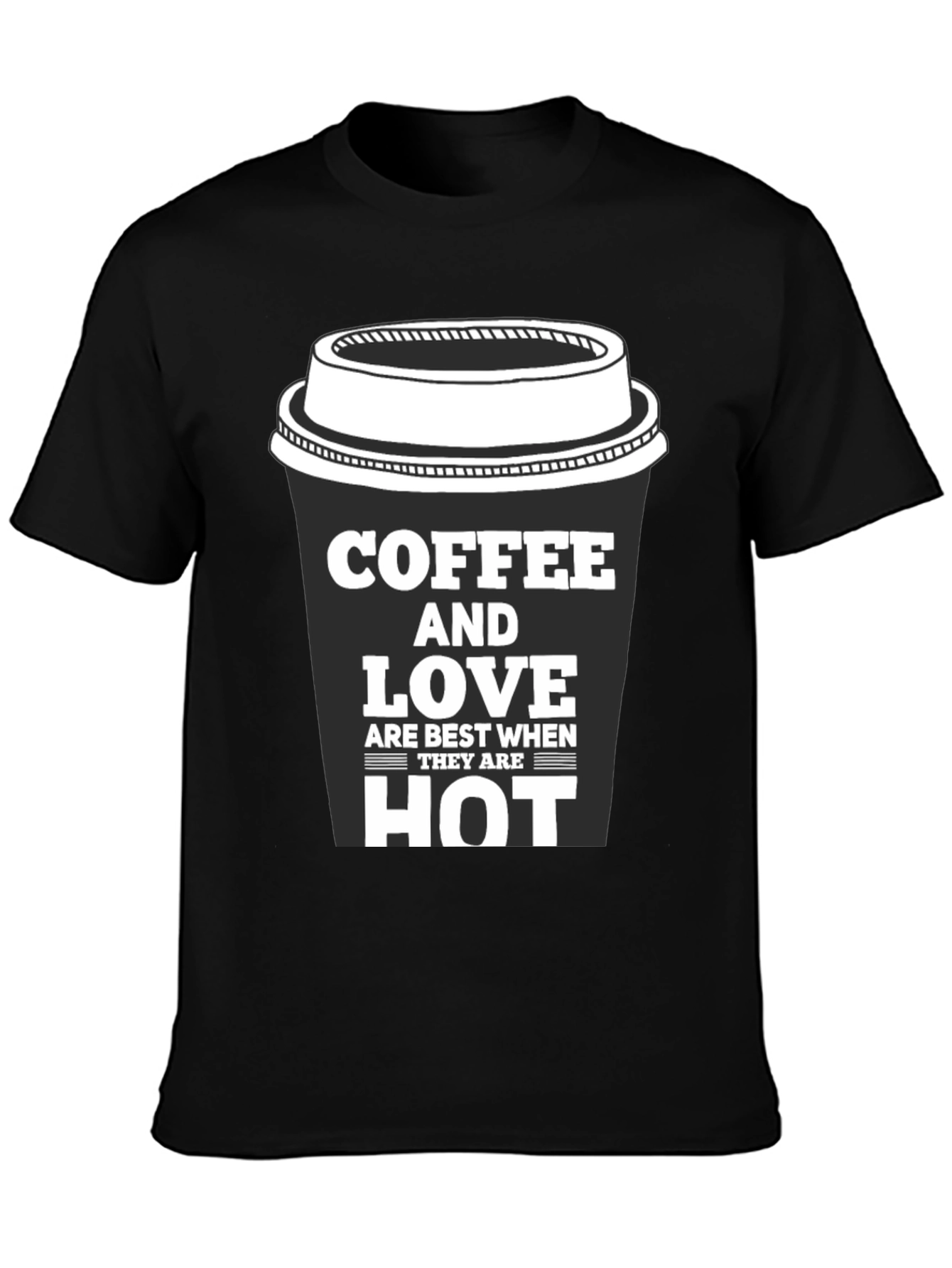 Coffee and Love Black Graphic Tee