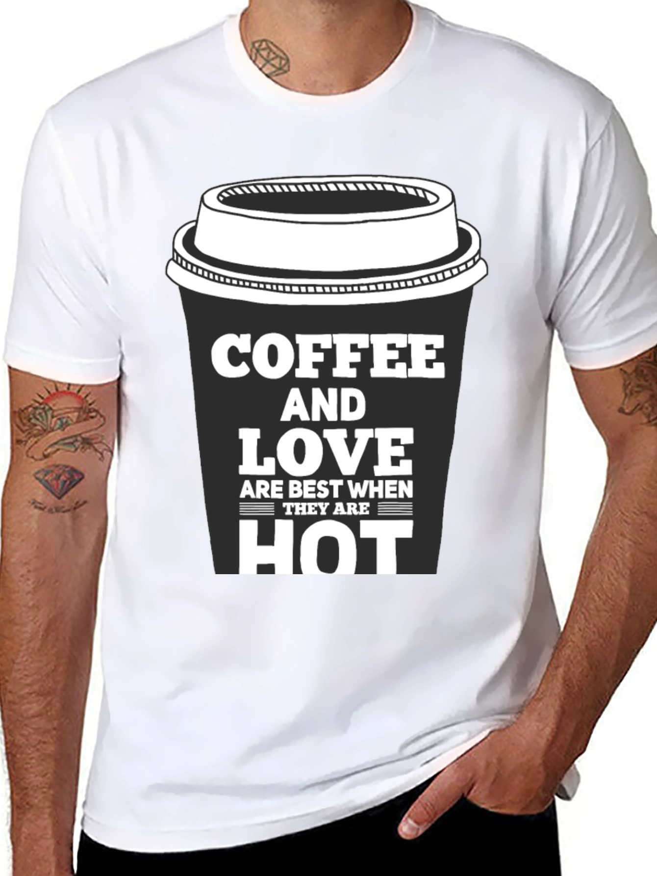 Coffee and Love Black Graphic Tee