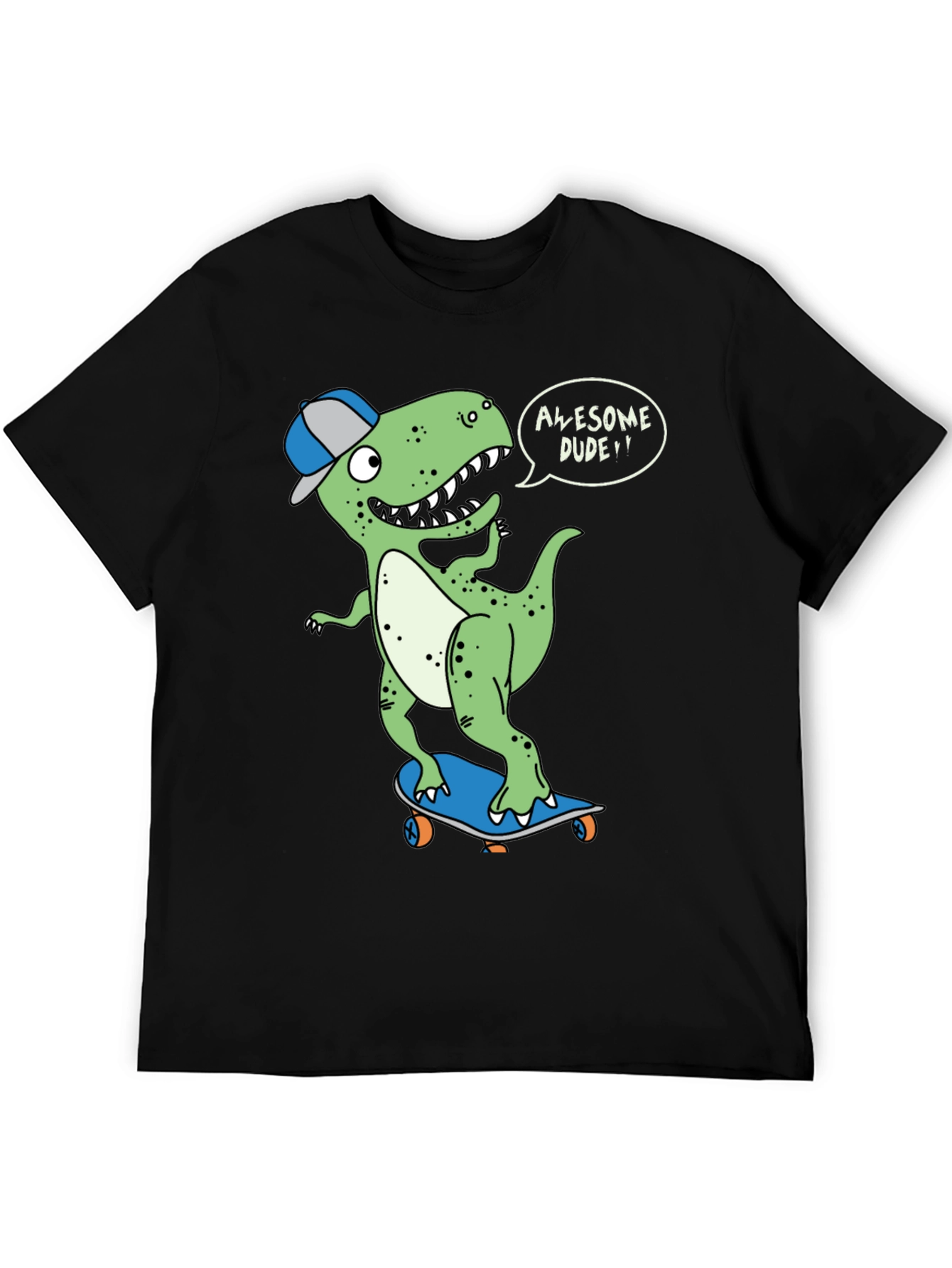 Dino Dude T-Shirt - Awesome Skateboarder Tee