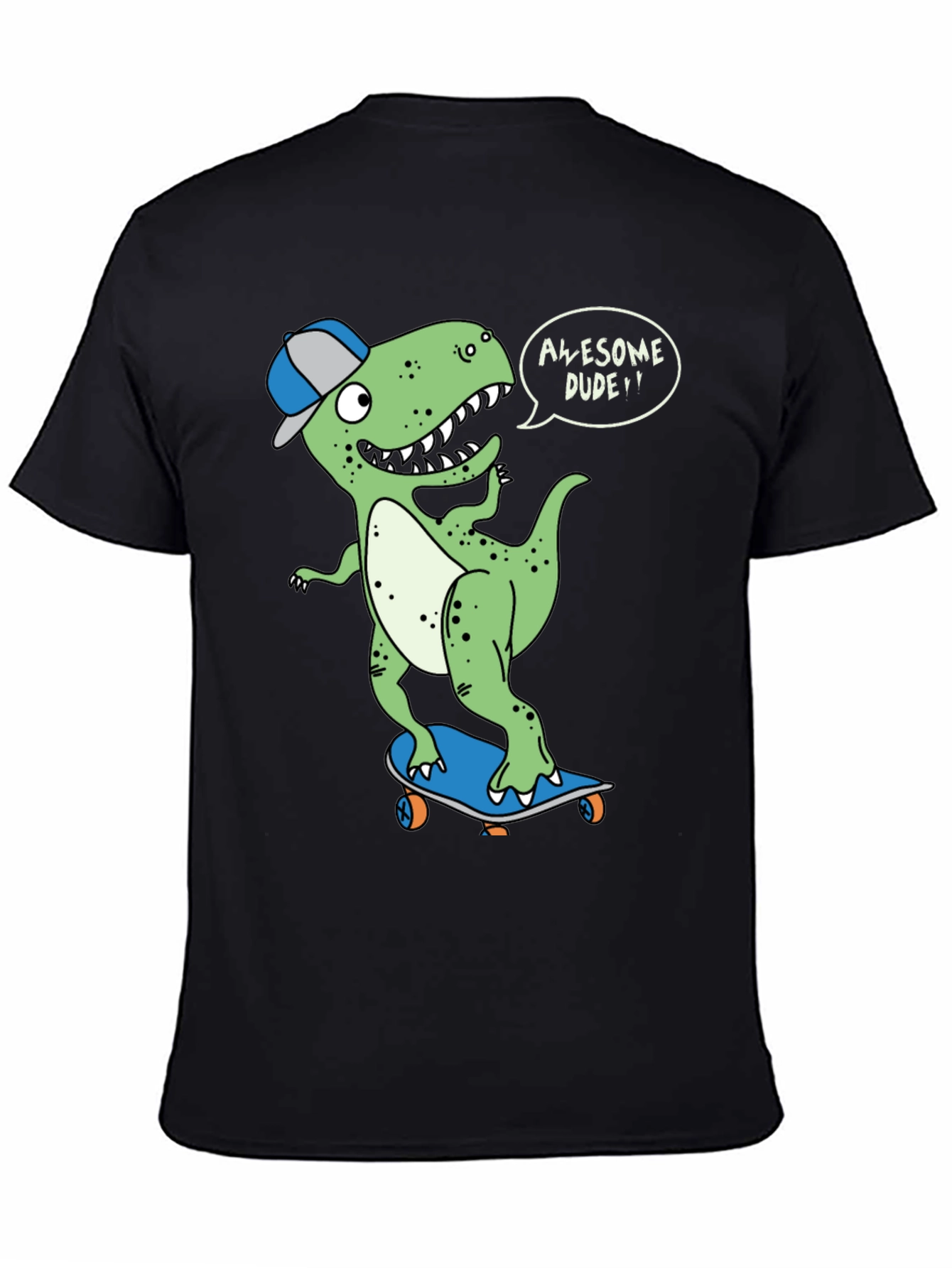 Dino Dude T-Shirt - Awesome Skateboarder Tee