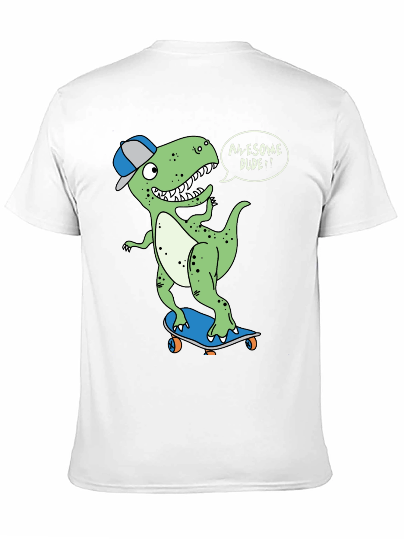 Dino Dude T-Shirt - Awesome Skateboarder Tee