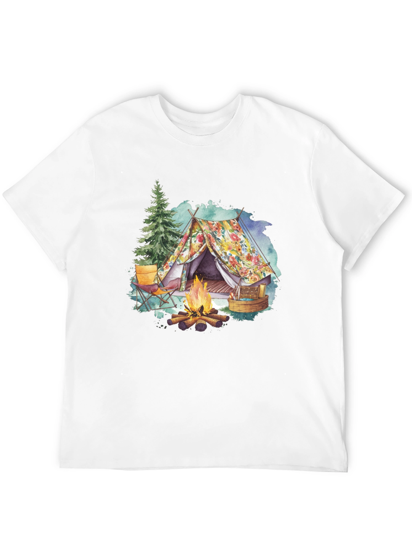 Floral Camping Tent T-Shirt