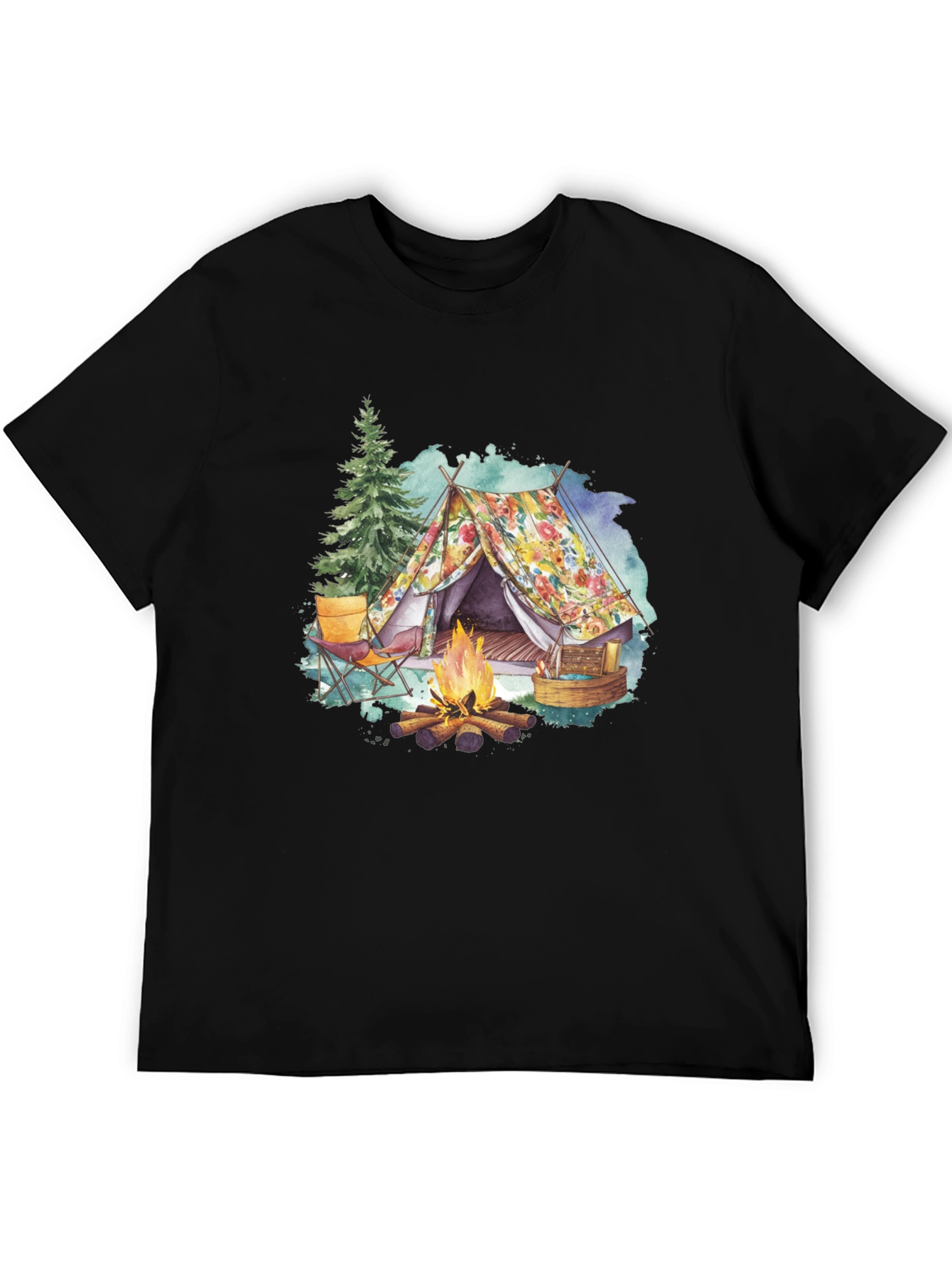 Floral Camping Tent T-Shirt