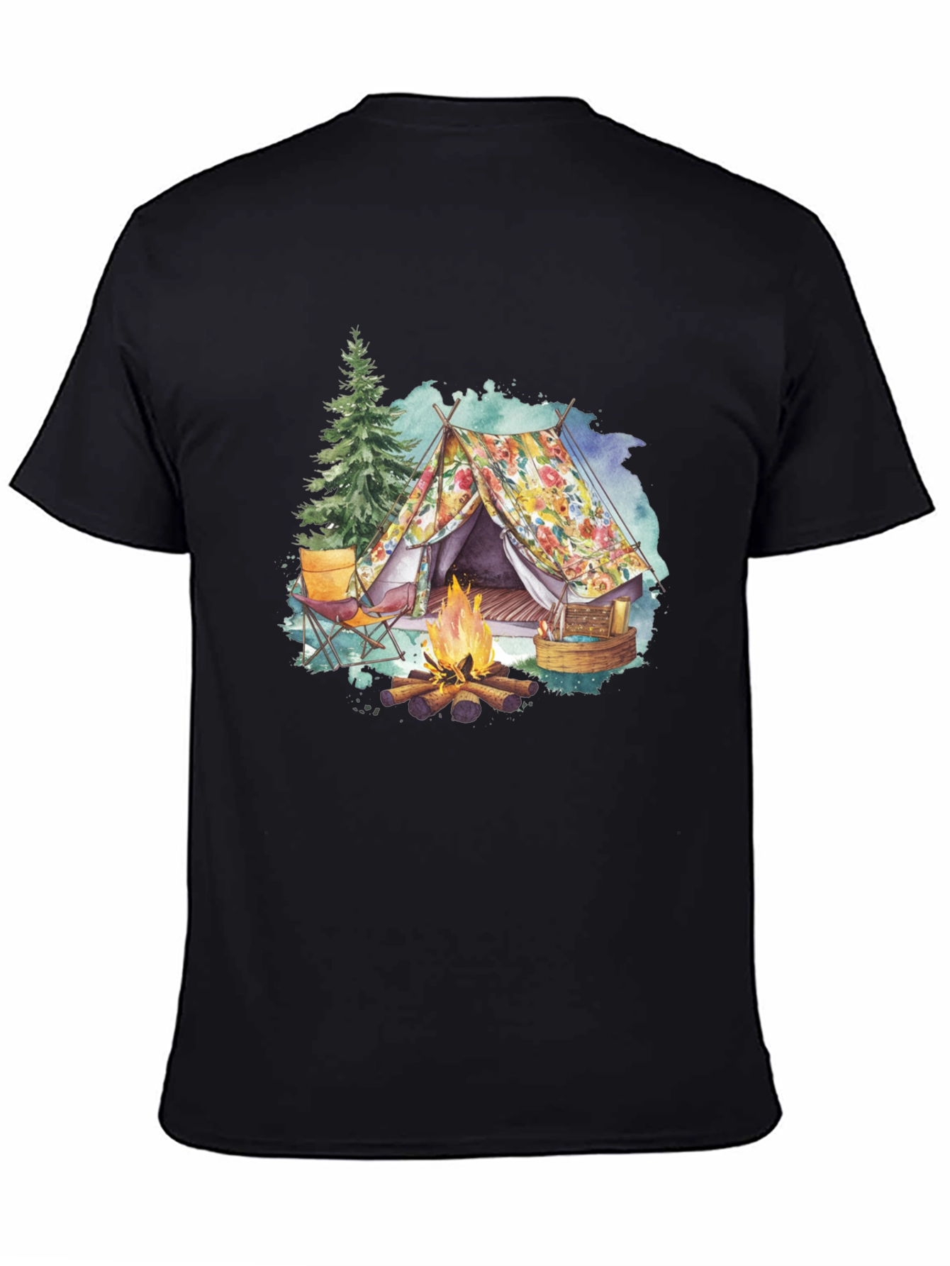 Floral Camping Tent T-Shirt