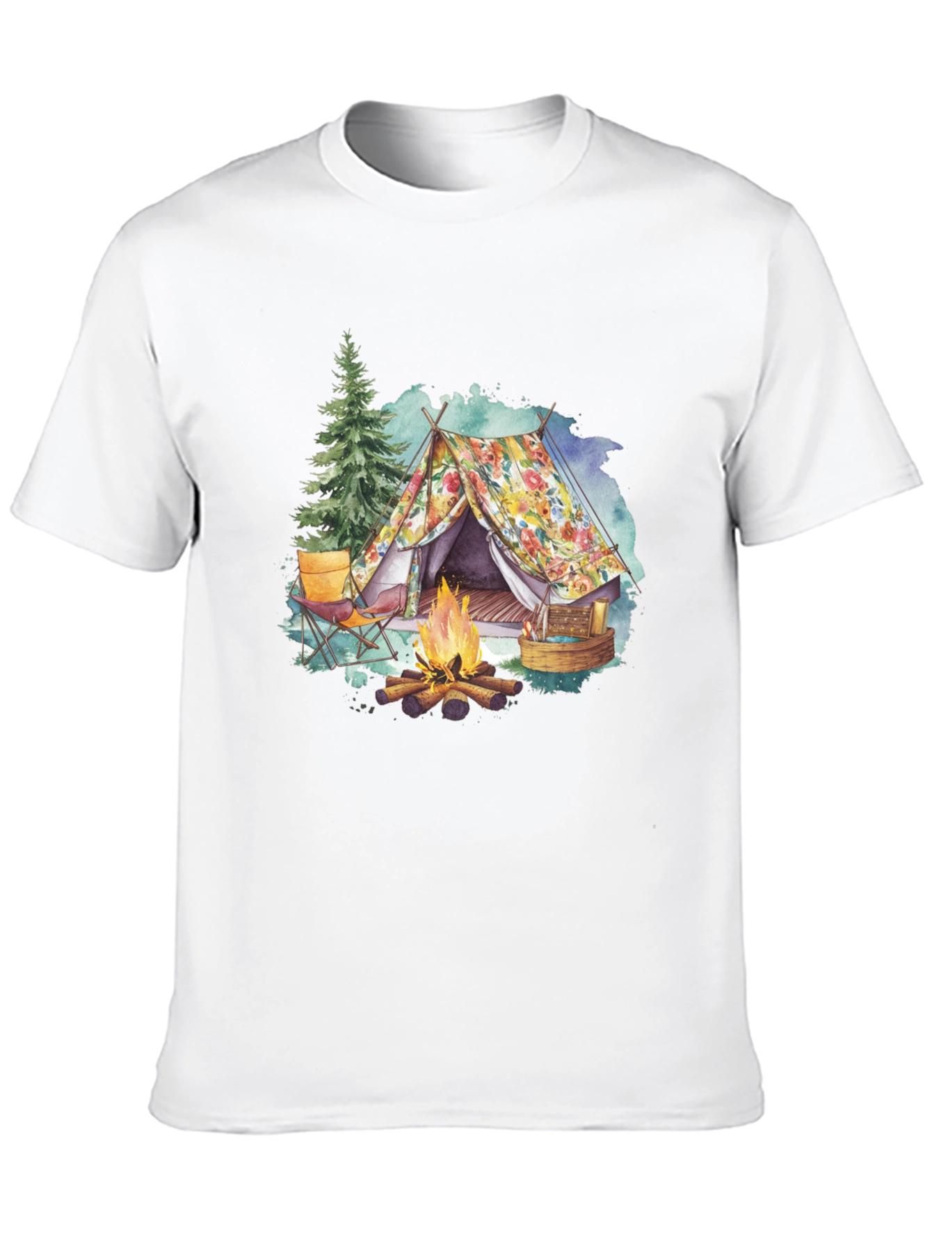 Floral Camping Tent T-Shirt