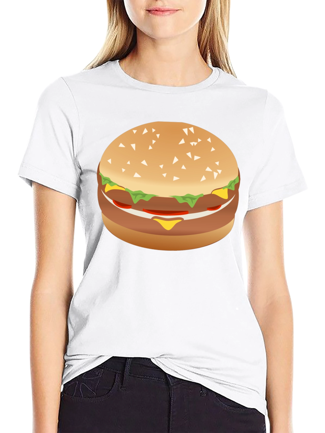 Burger Graphic Black T-Shirt - Foodie Fashion