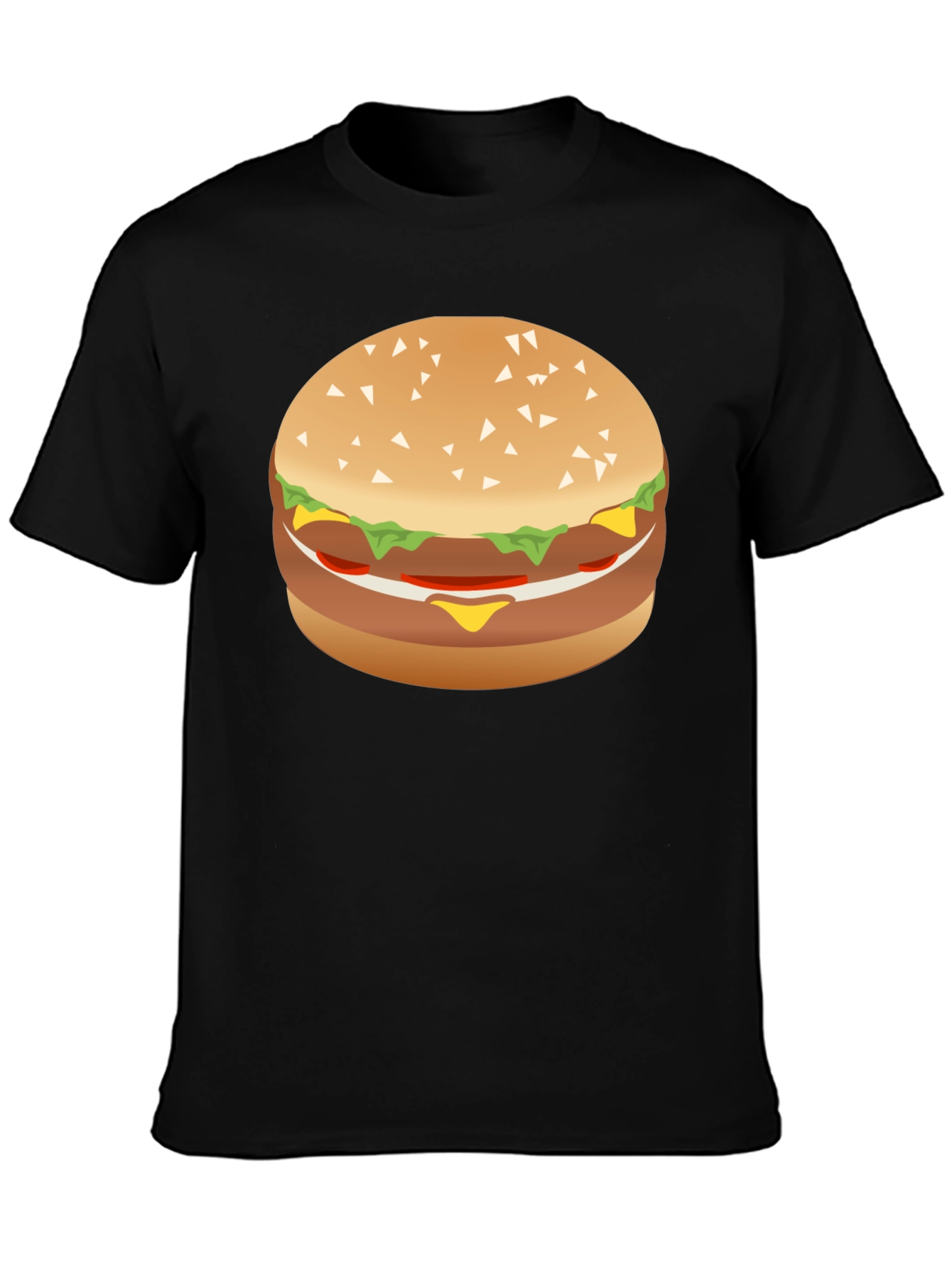 Burger Graphic Black T-Shirt - Foodie Fashion
