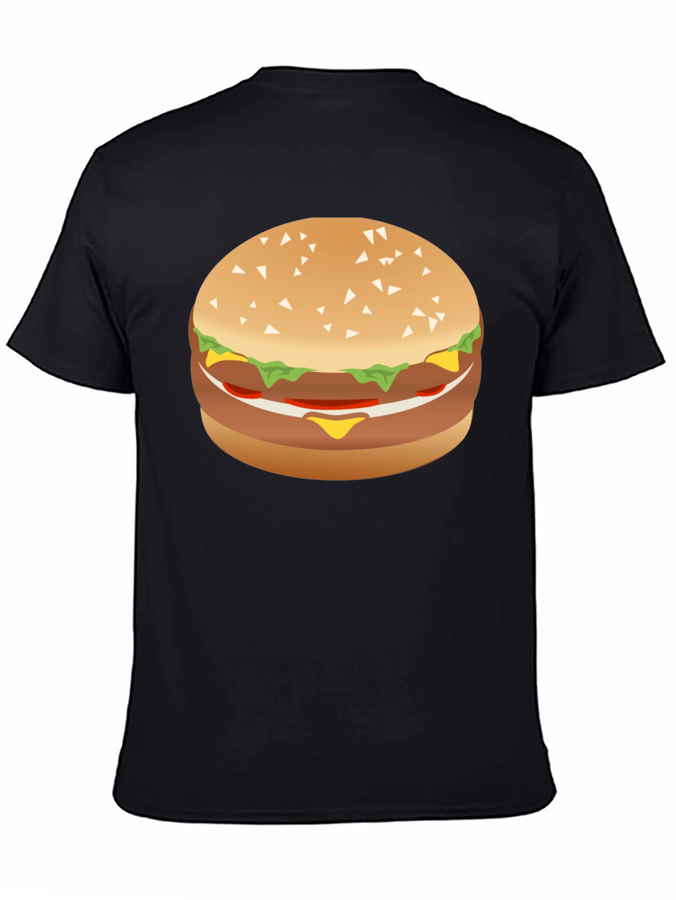 Burger Graphic Black T-Shirt - Foodie Fashion