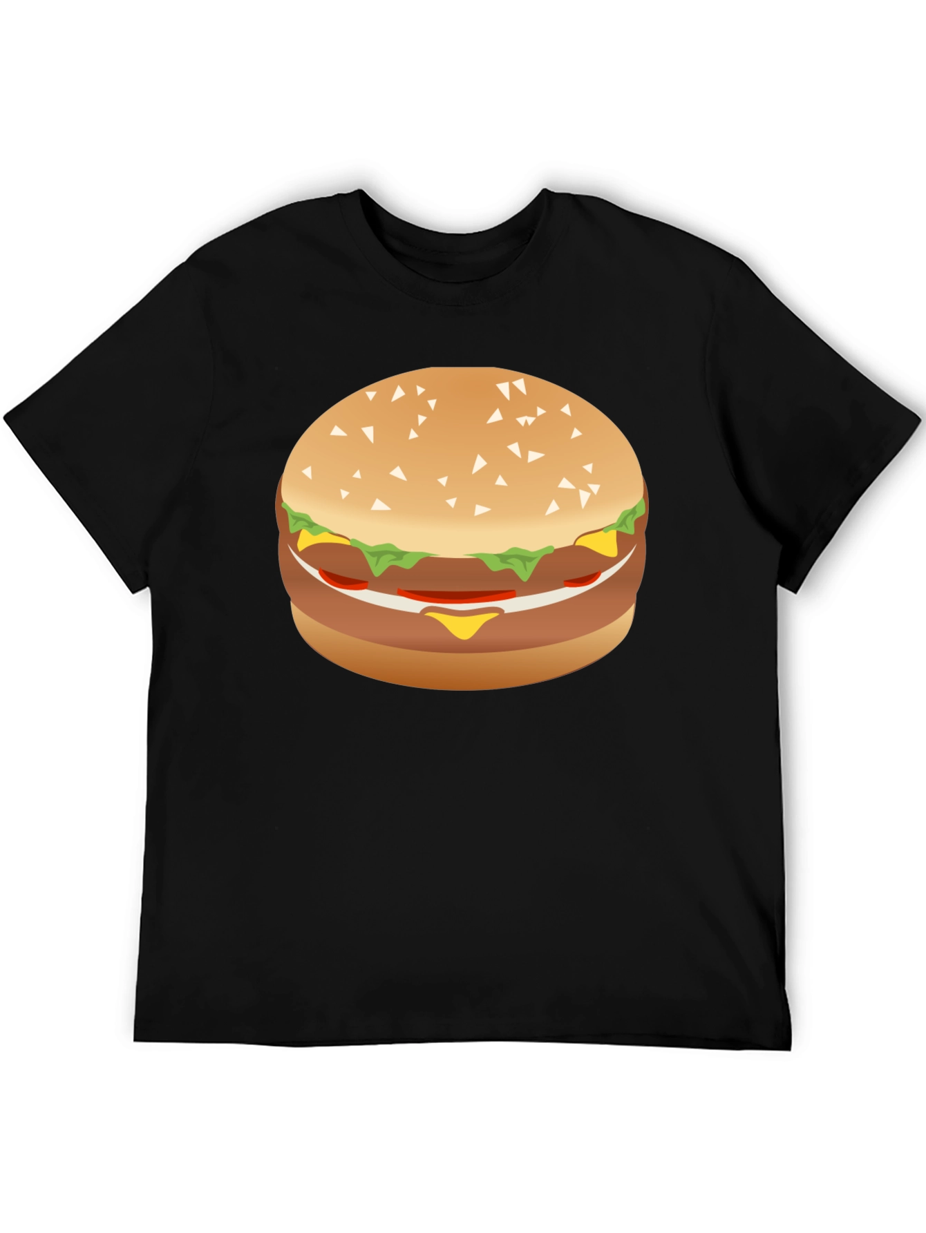 Burger Graphic Black T-Shirt - Foodie Fashion