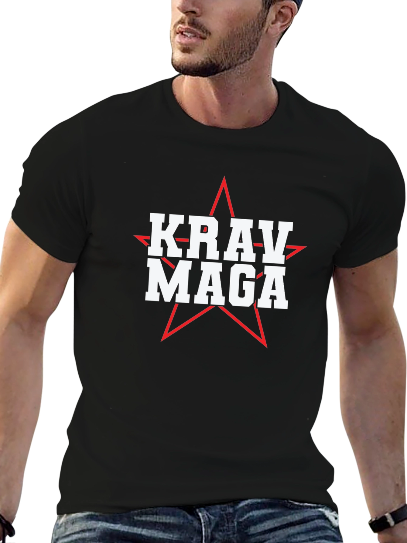 Krav Maga Star Graphic Black T-Shirt