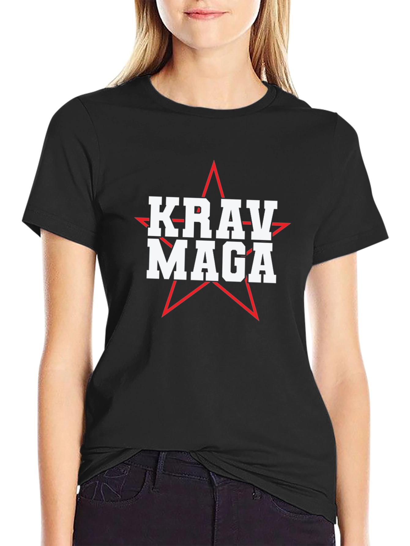Krav Maga Star Graphic Black T-Shirt
