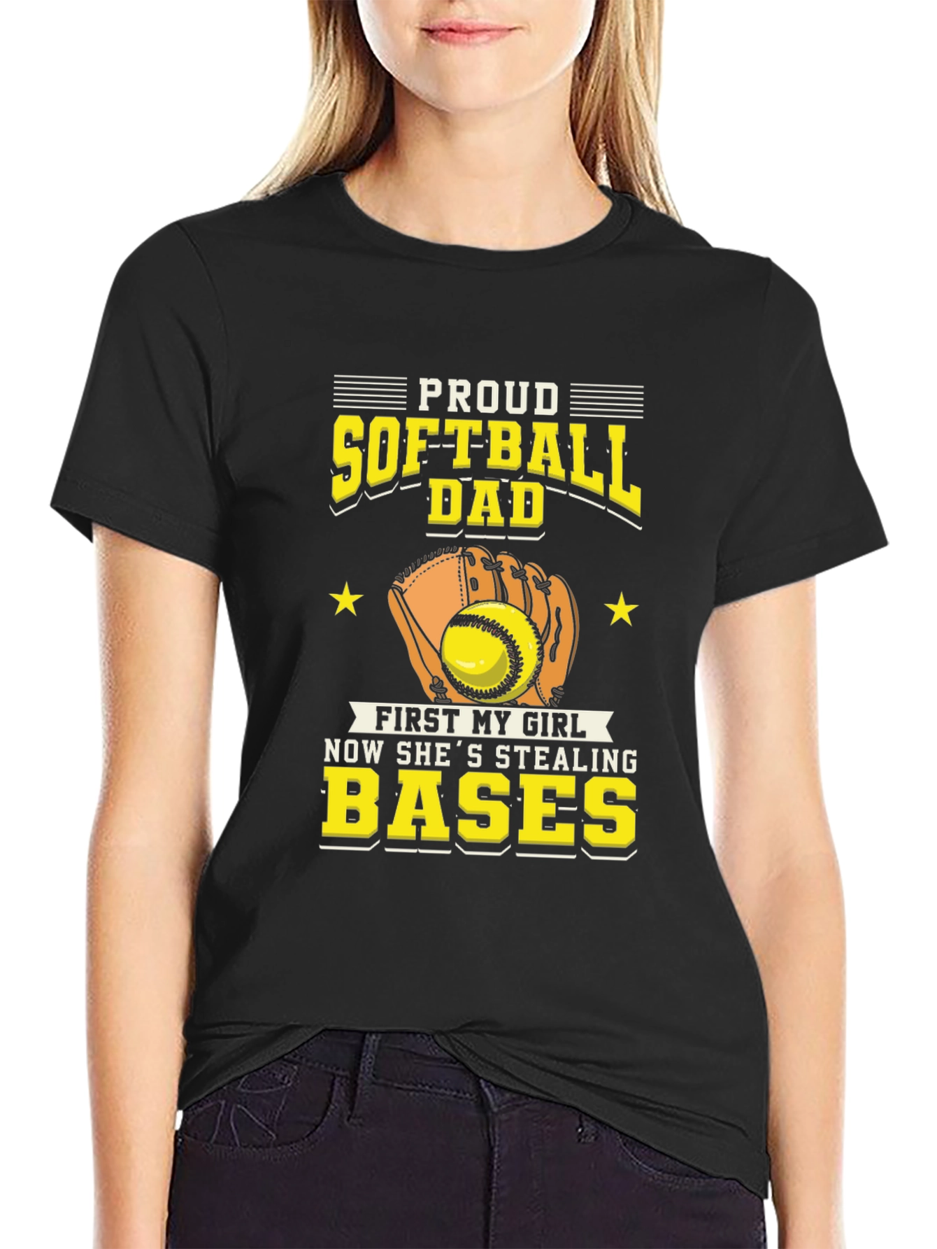Proud Softball Dad T-Shirt