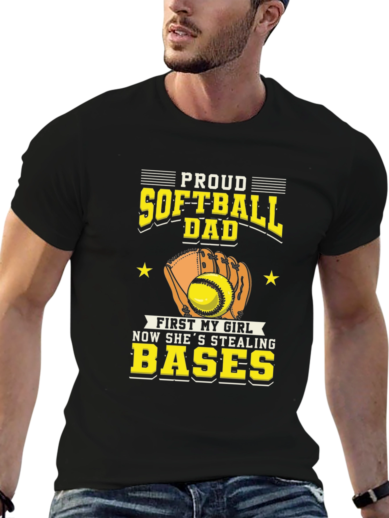 Proud Softball Dad T-Shirt