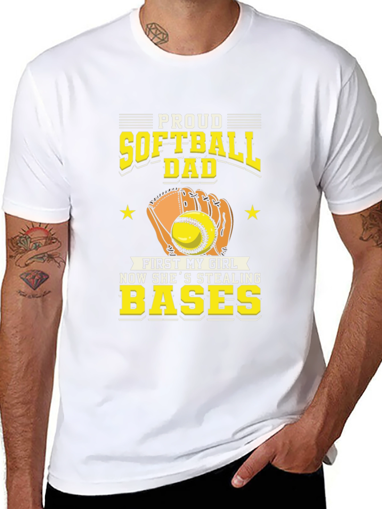 Proud Softball Dad T-Shirt
