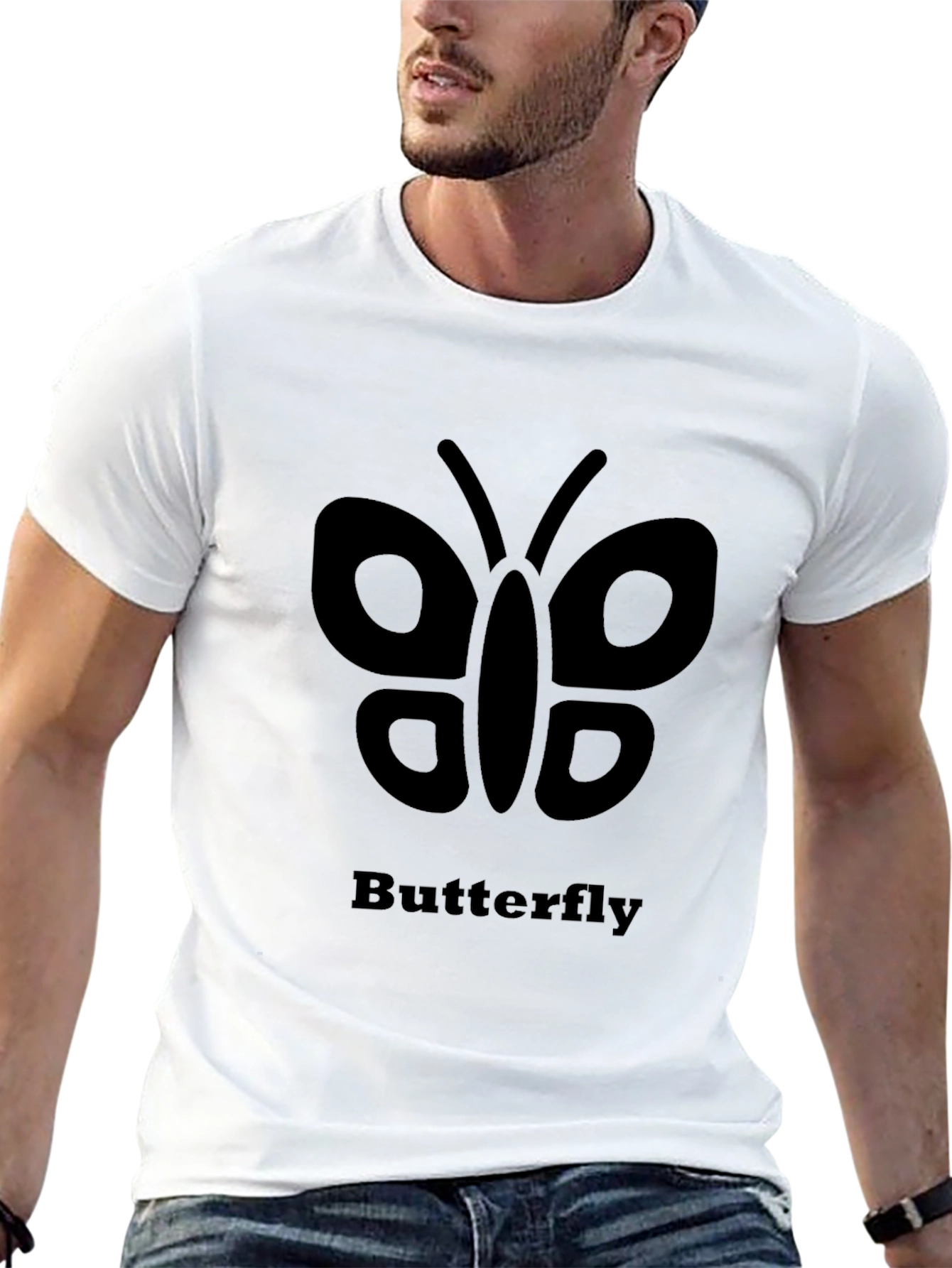 Butterfly Graphic Tee - Black Unisex T-Shirt