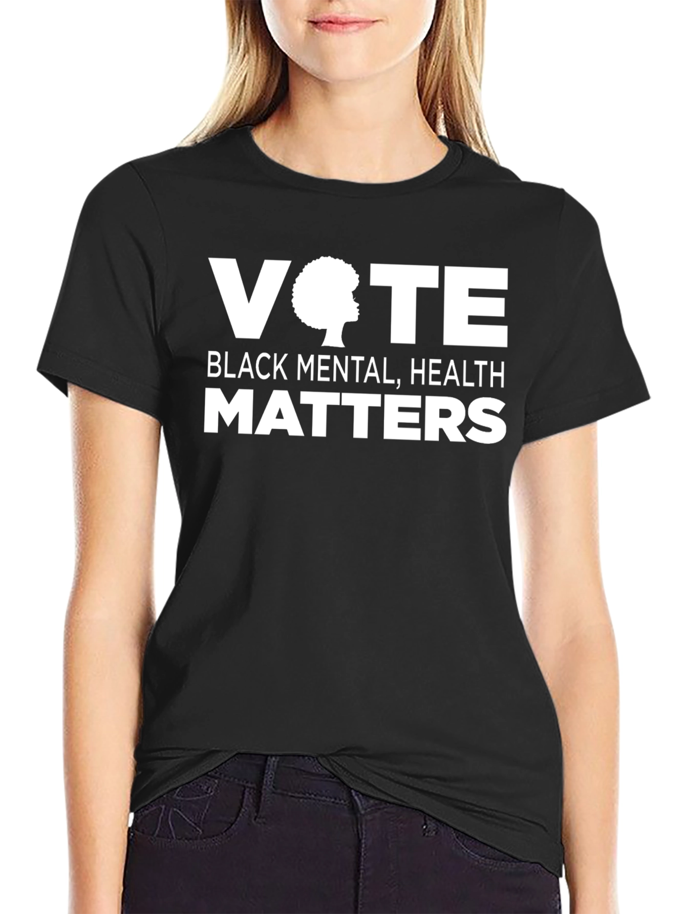 Vote Black Mental Health Matters Graphic T-Shirt