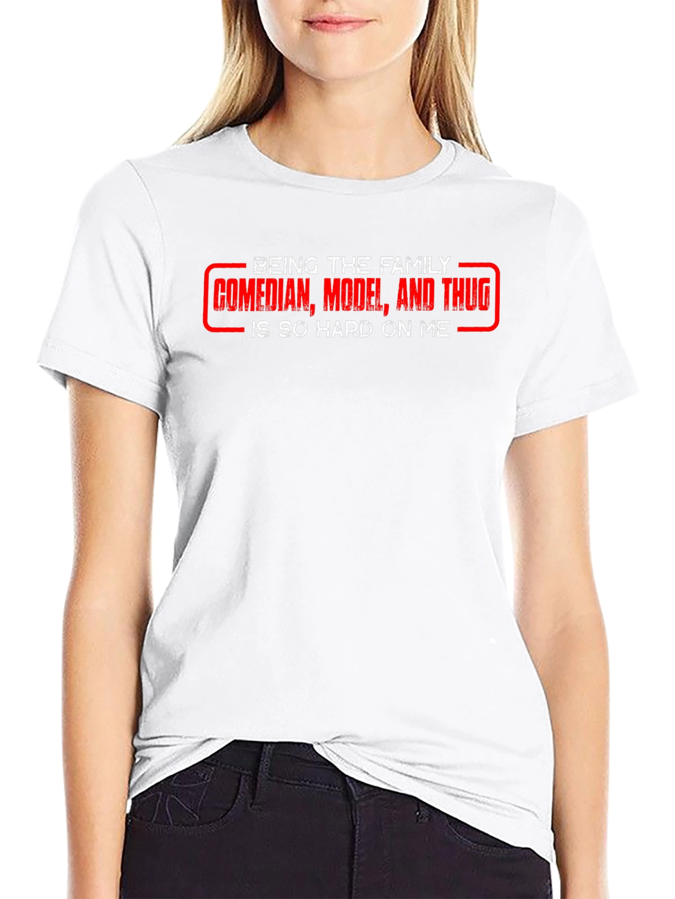 Family Comedian Graphic T-Shirt - Black