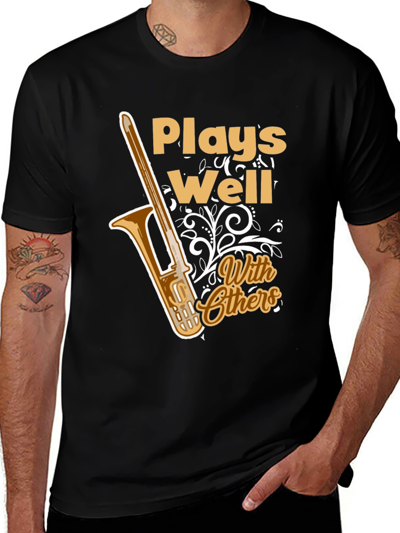 Plays Well With Others Trombone T-Shirt