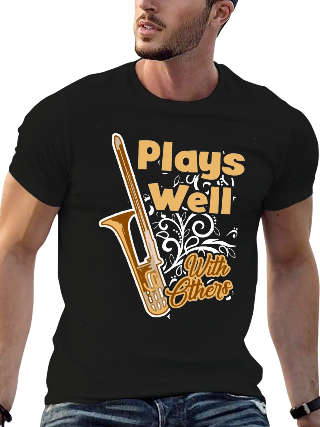 Plays Well With Others Trombone T-Shirt