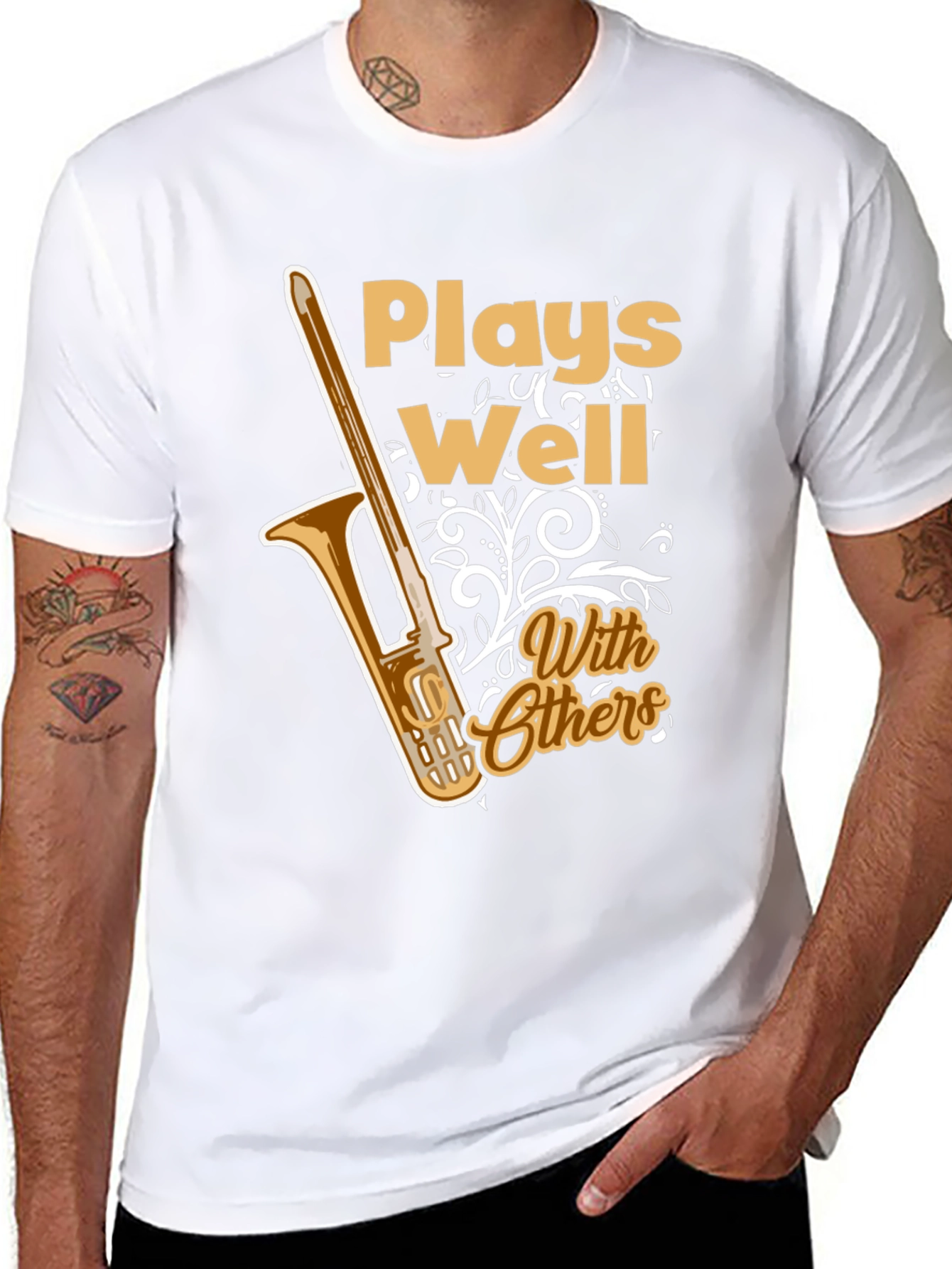 Plays Well With Others Trombone T-Shirt