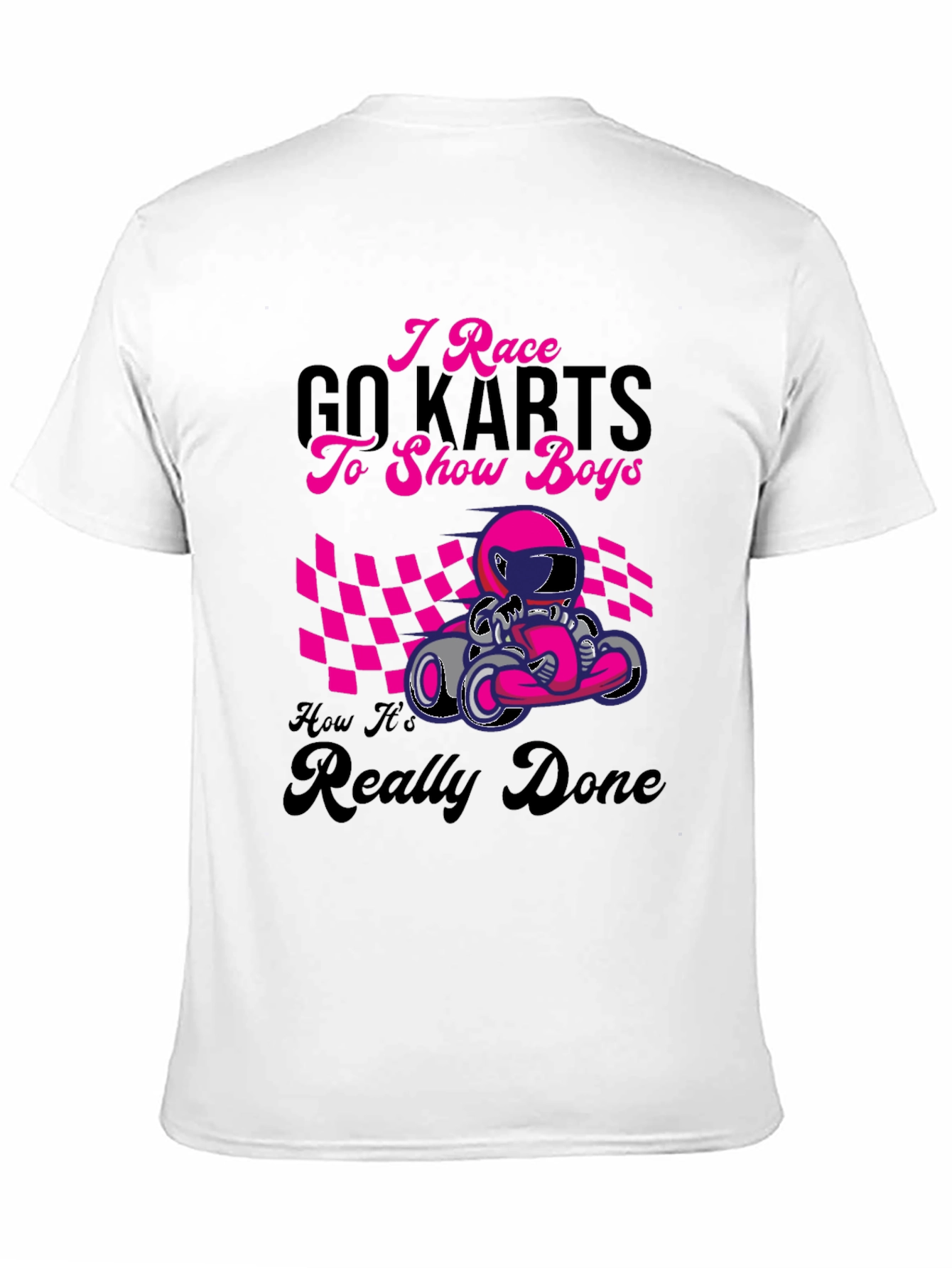 I Race Go Karts Graphic Tee - Black Cotton