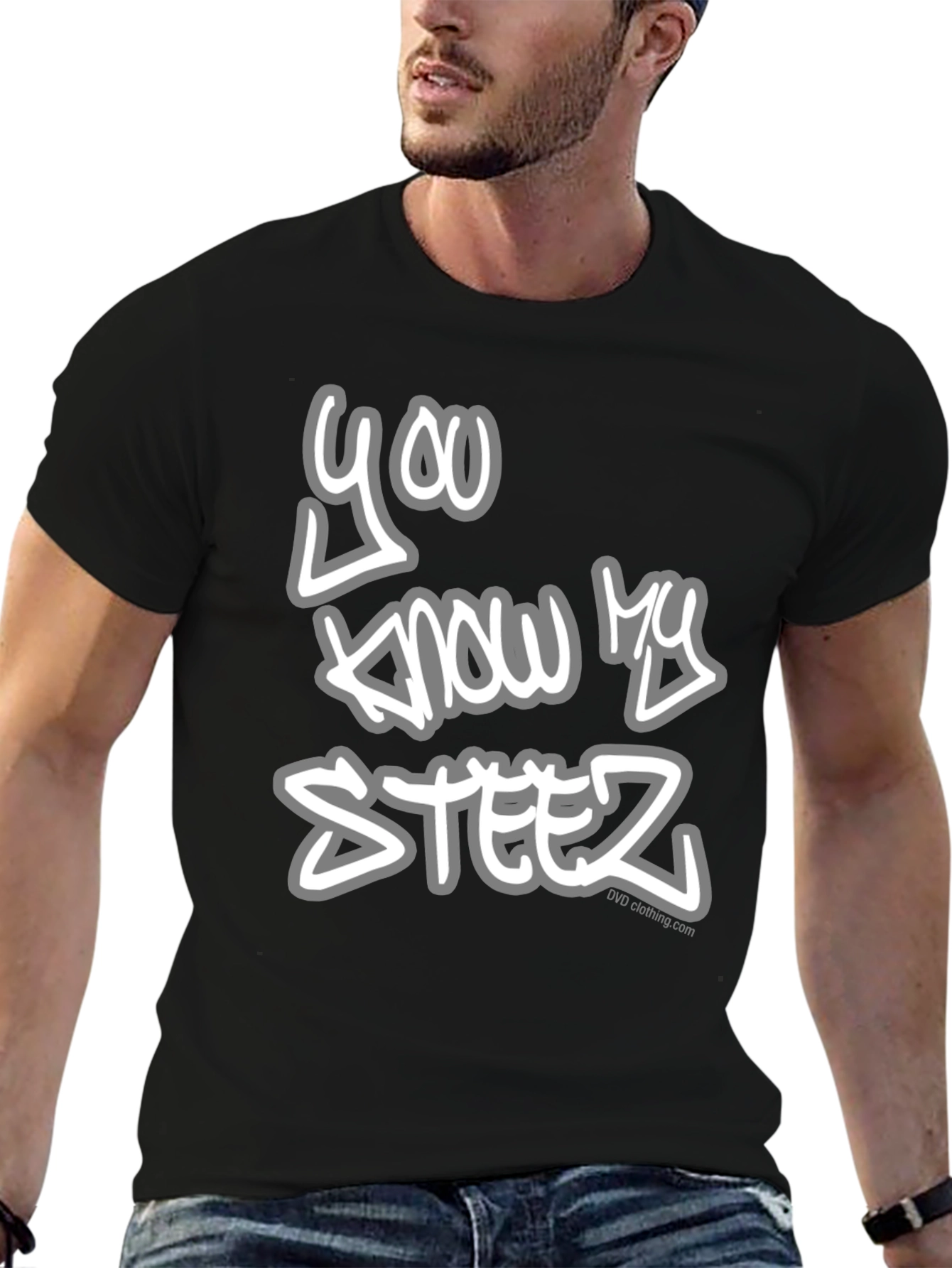 You Know My Steez Black Graphic Tee