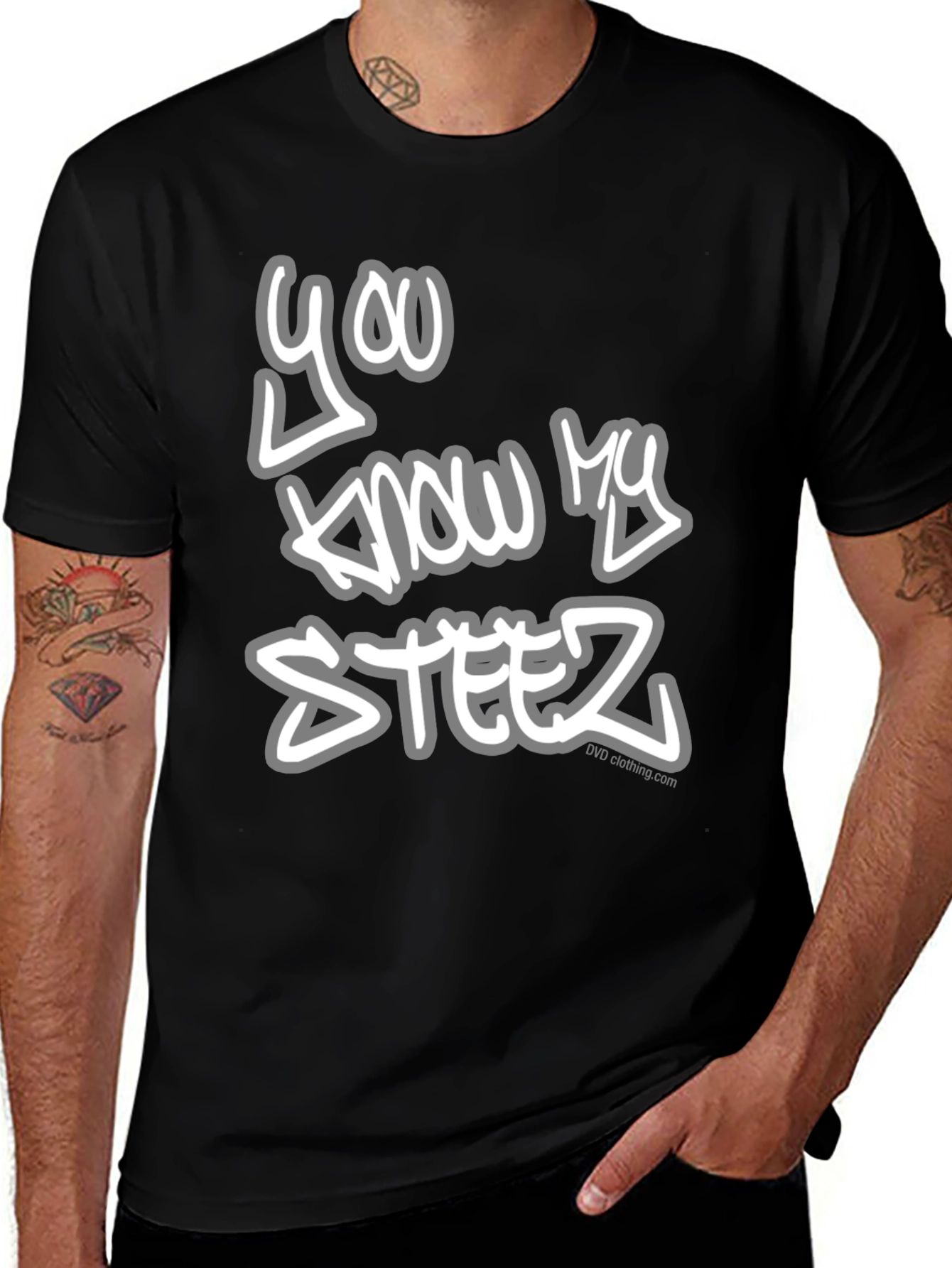 You Know My Steez Black Graphic Tee