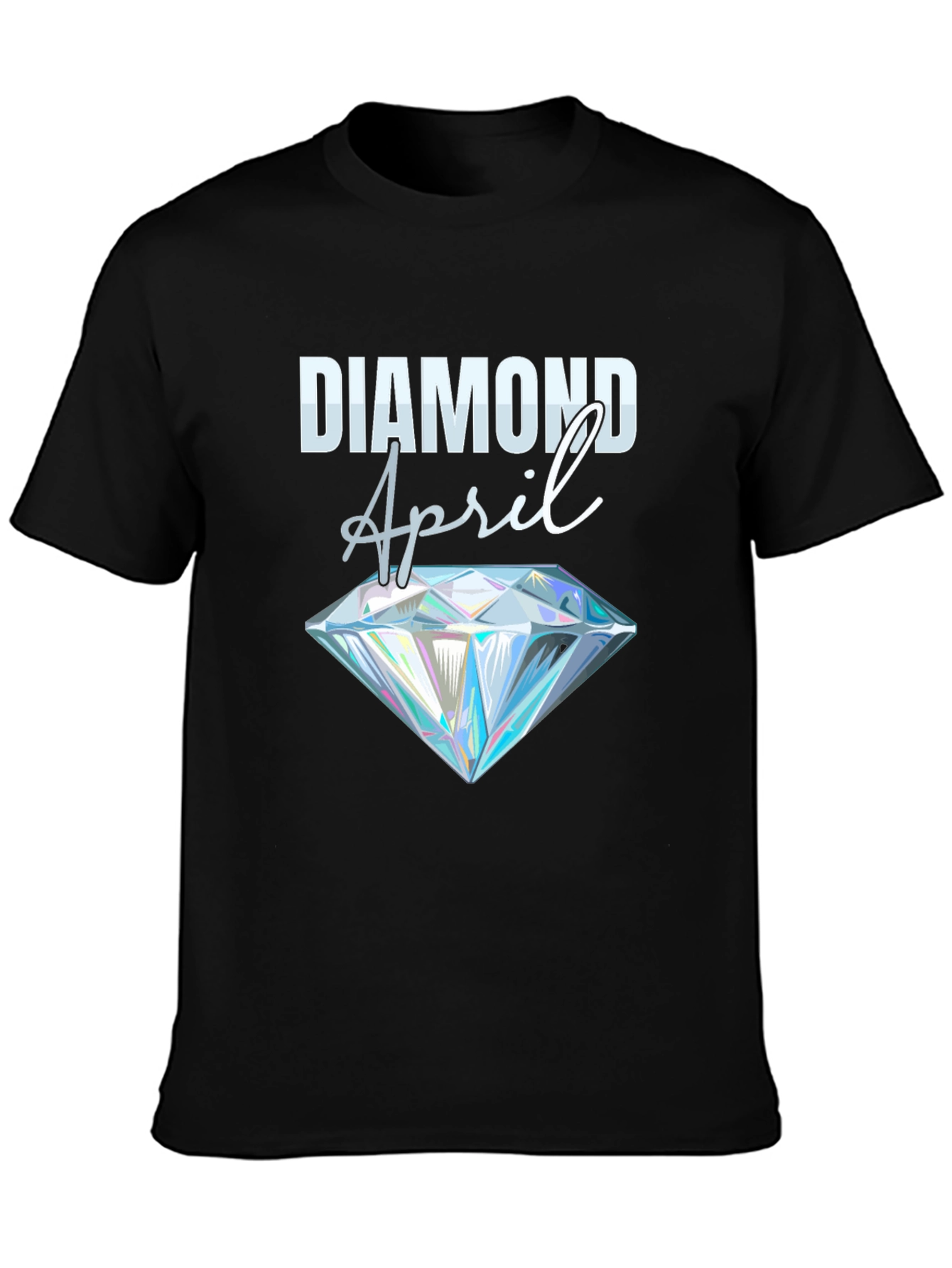 Diamond April Black Graphic Tee