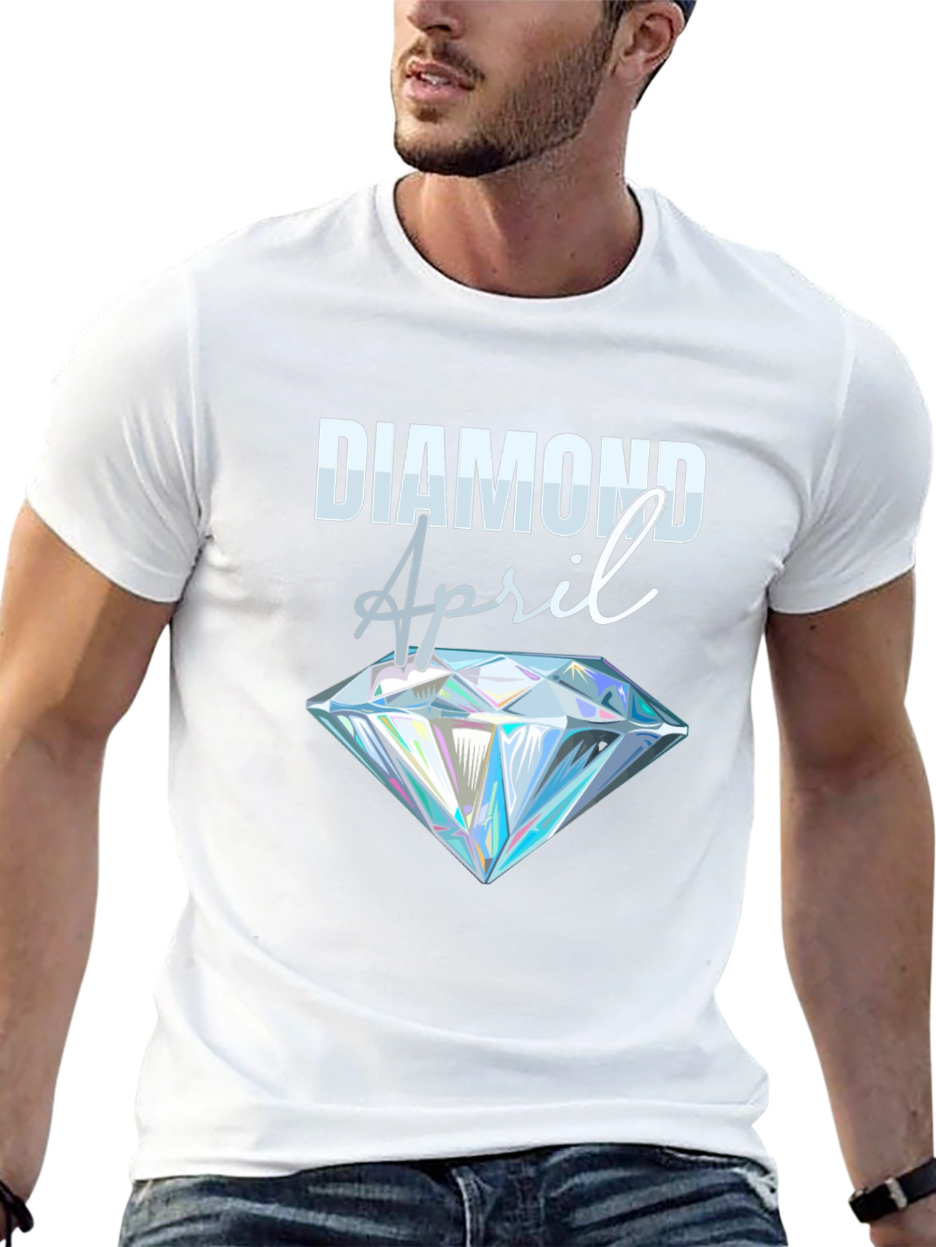 Diamond April Black Graphic Tee