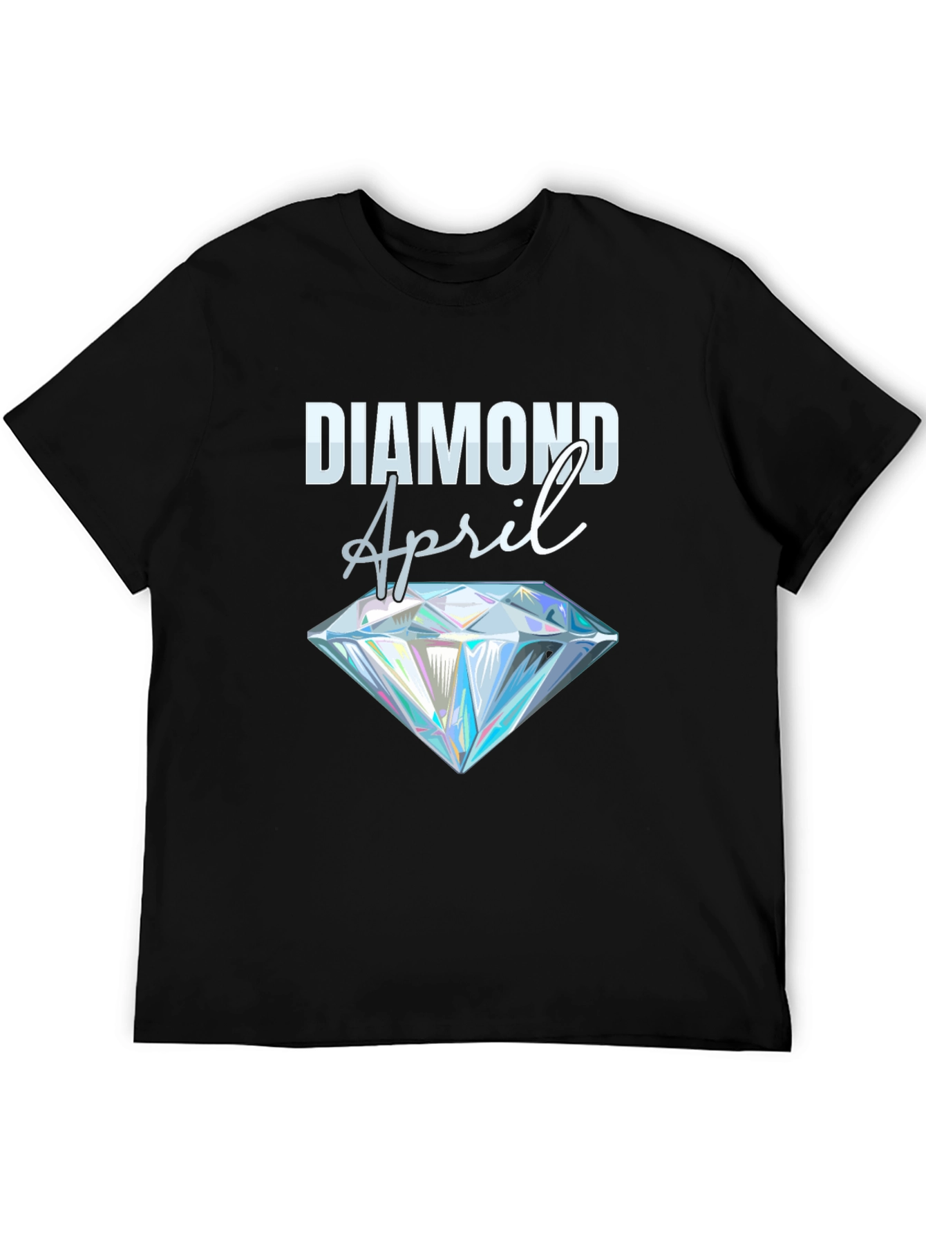 Diamond April Black Graphic Tee