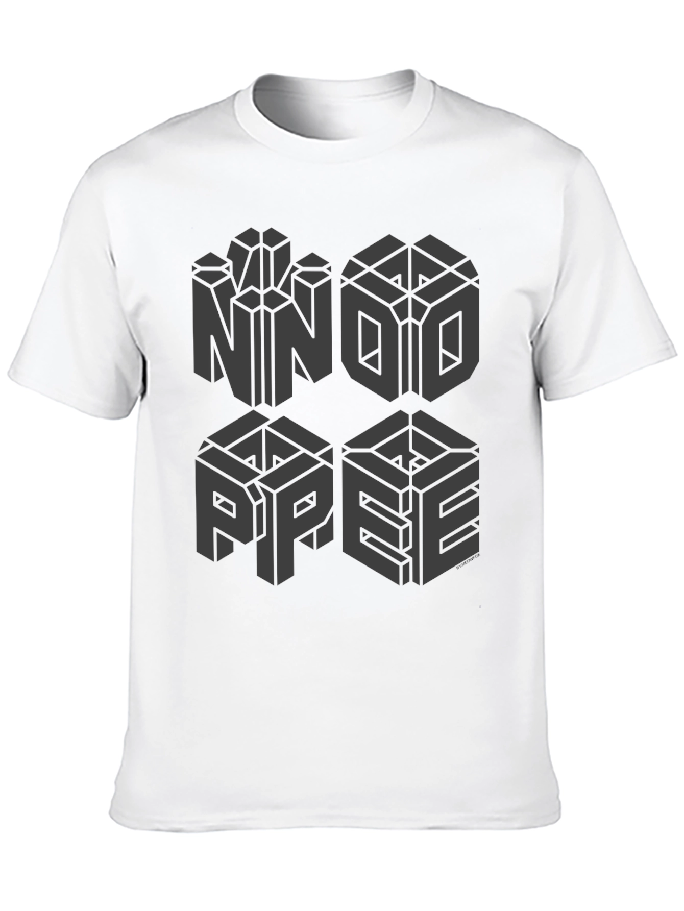 Optical Illusion Graphic Tee - Mens Black T-Shirt