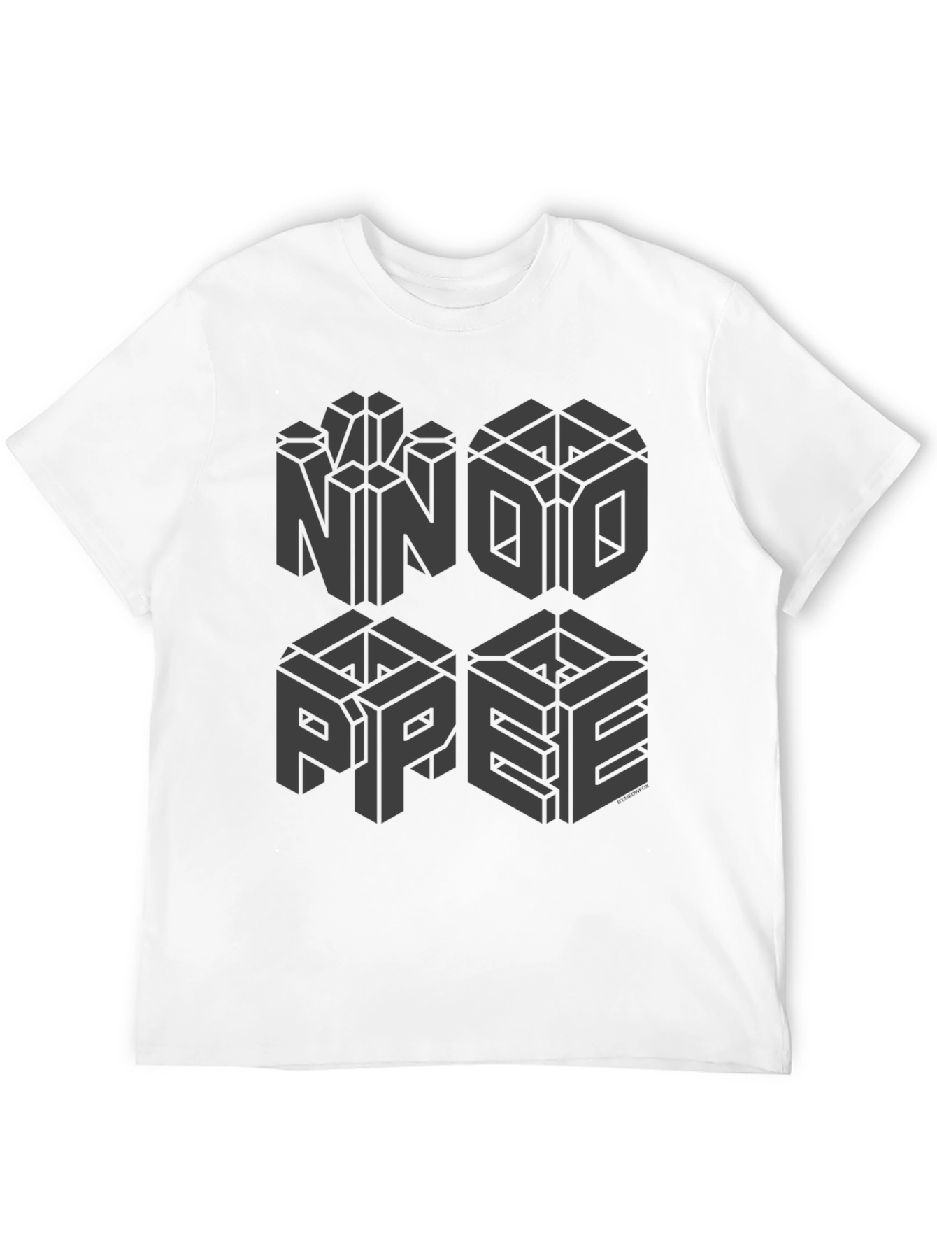 Optical Illusion Graphic Tee - Mens Black T-Shirt