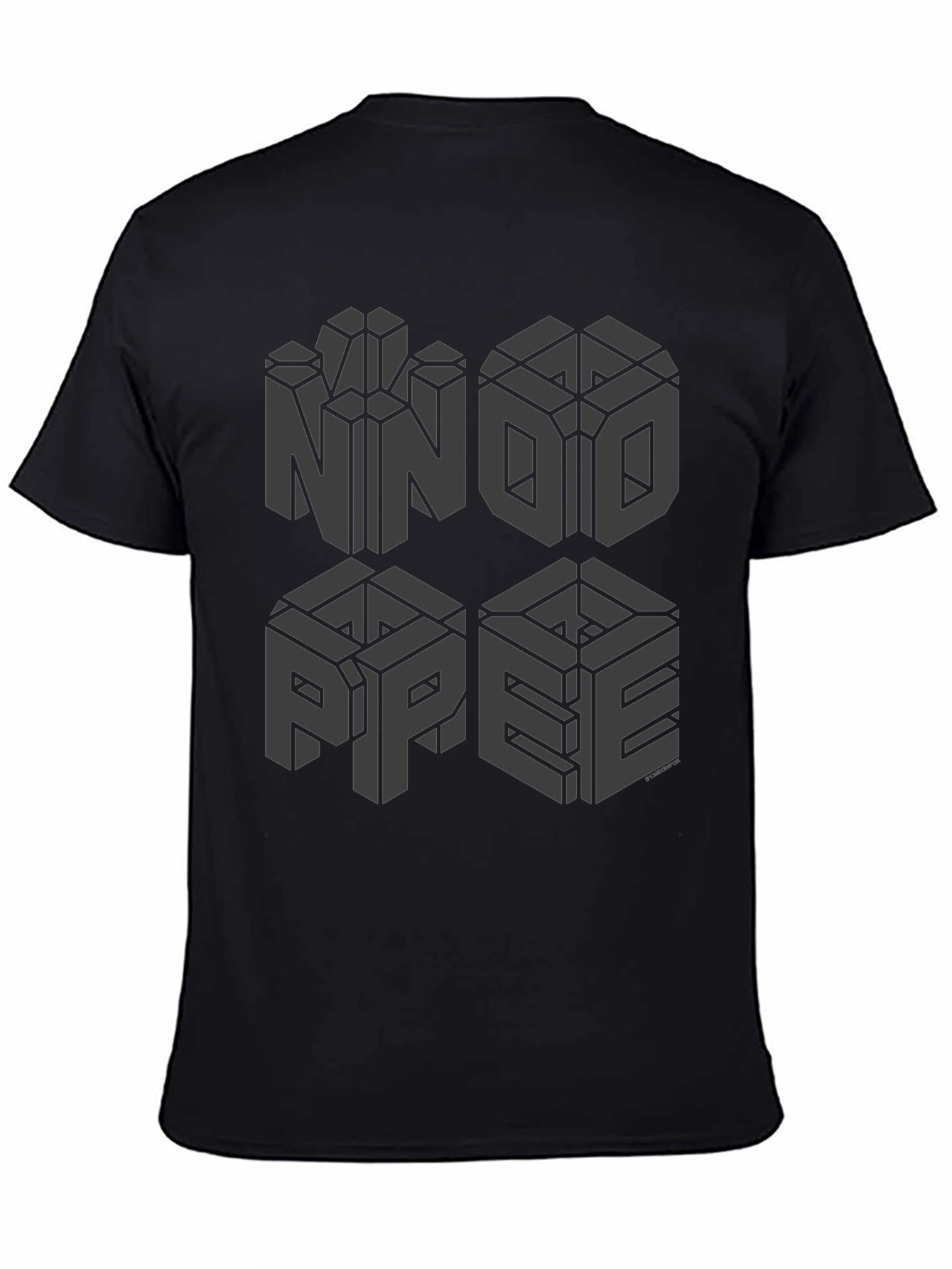 Optical Illusion Graphic Tee - Mens Black T-Shirt