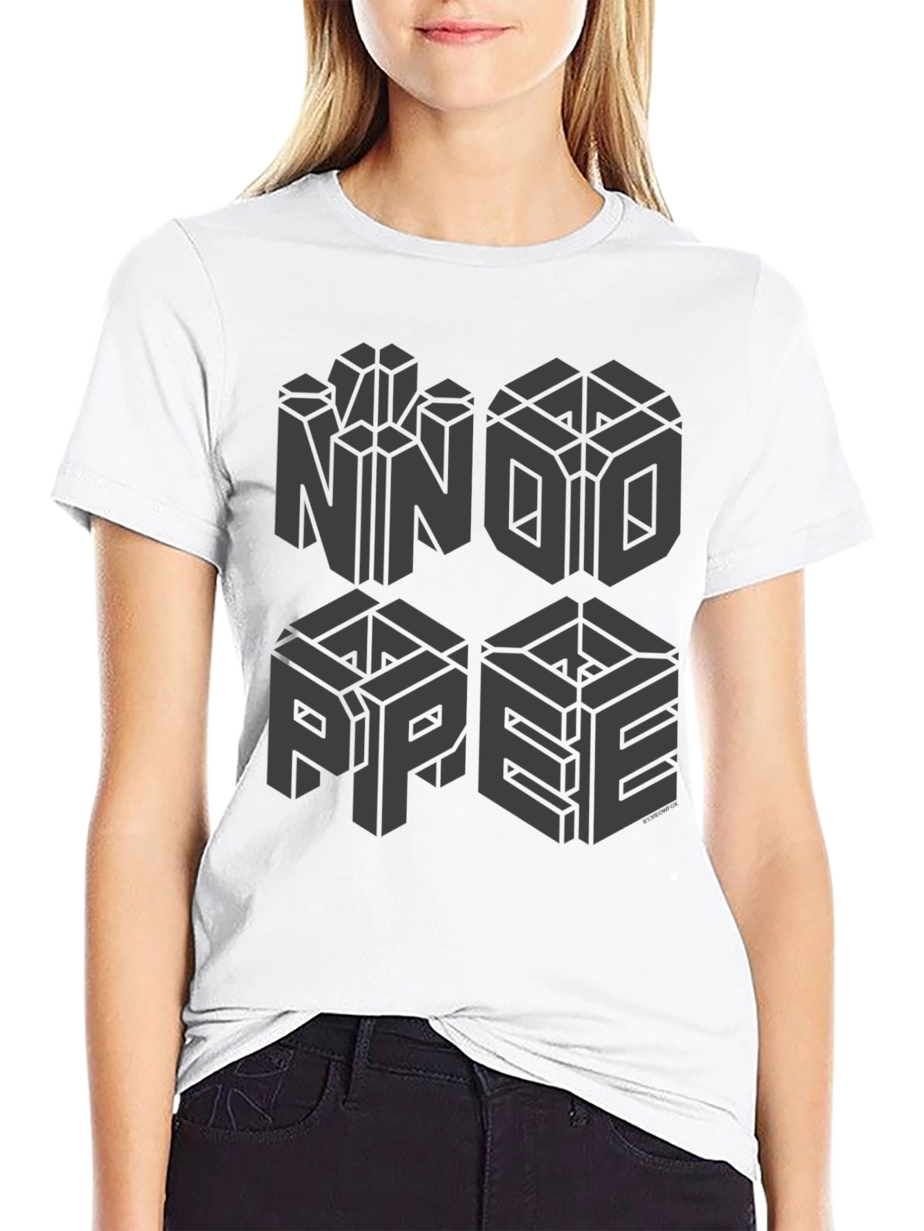 Optical Illusion Graphic Tee - Mens Black T-Shirt